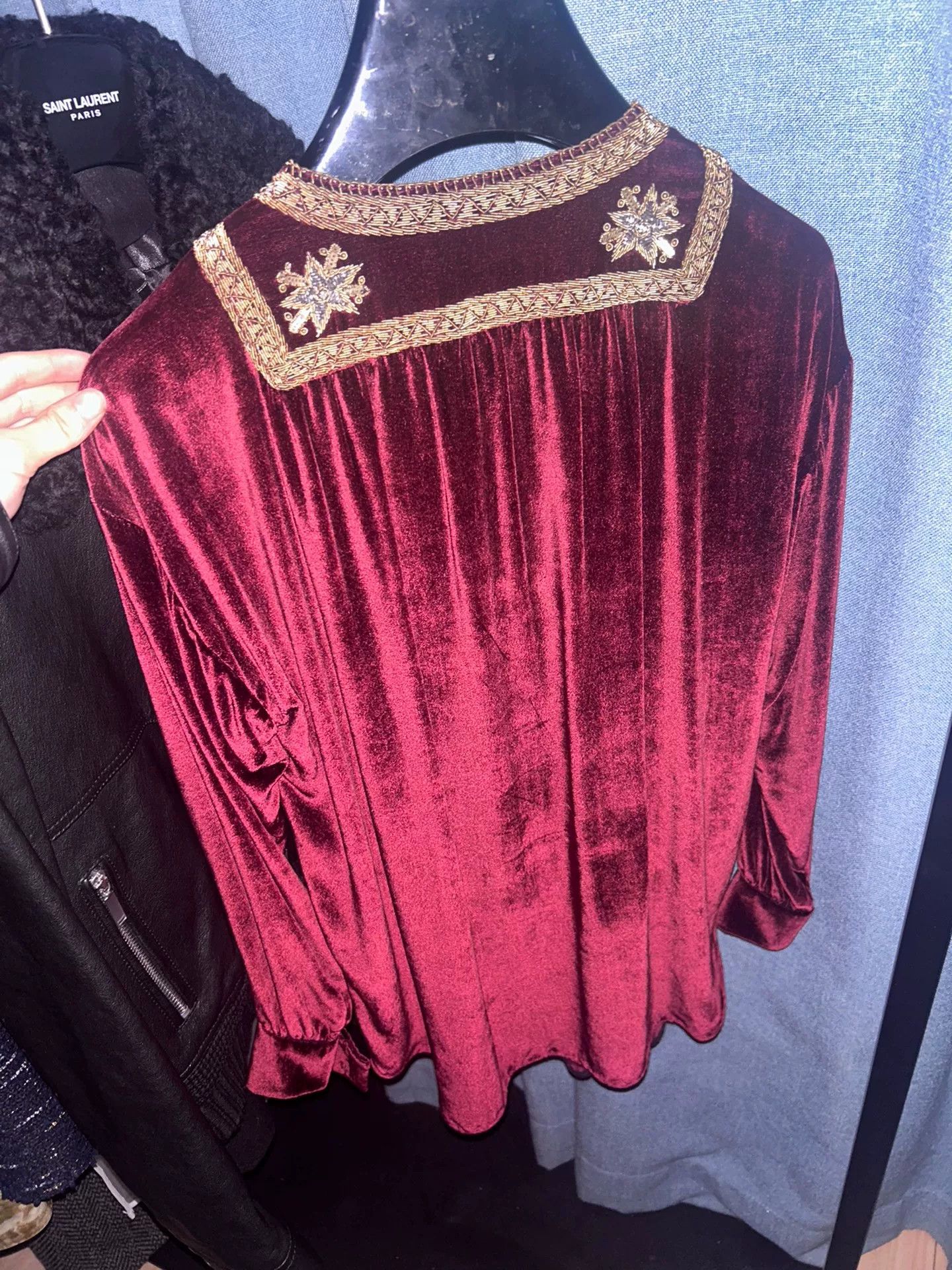 Saint Laurent Paris Saint Laurent Velvet Starburst Shirt Size US M / EU 48-50 / 2 - 3 Thumbnail