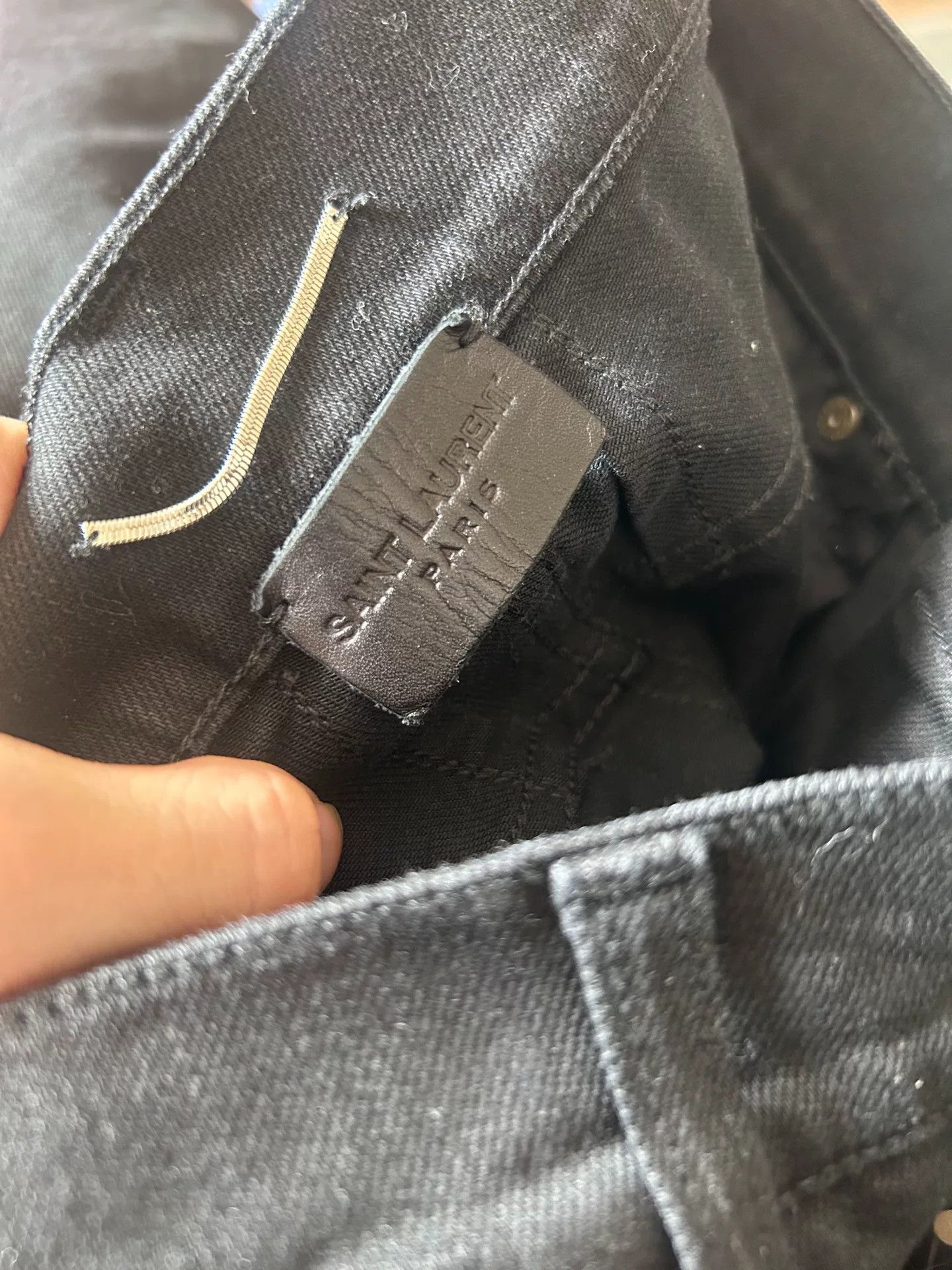 Saint Laurent Paris Saint Laurent Black Denim Skinny Pants Size US 33 - 6 Thumbnail