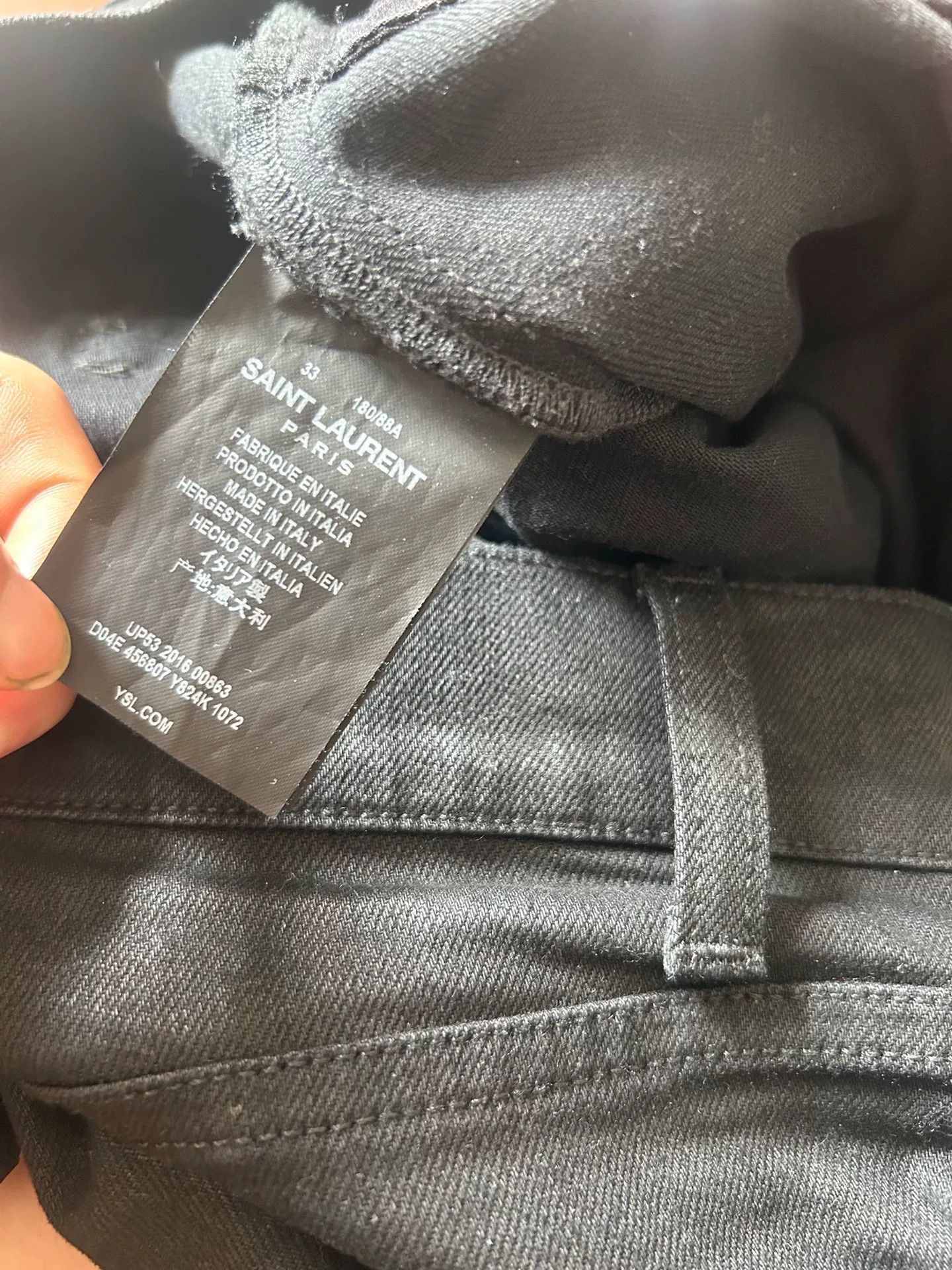 Saint Laurent Paris Saint Laurent Black Denim Skinny Pants Size US 33 - 8 Thumbnail
