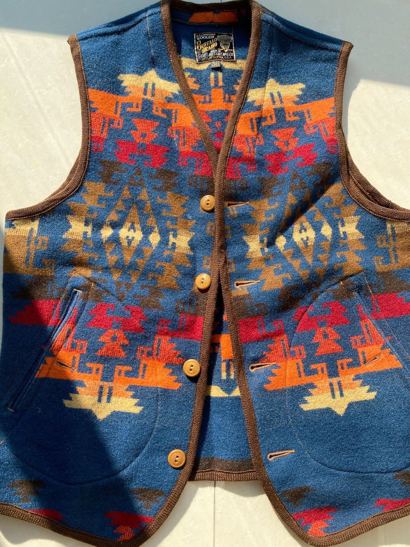 Freewheelers Freewheelers Navajo Pattern Wool Vest for Men Size US S / EU 44-46 / 1 - 4 Thumbnail