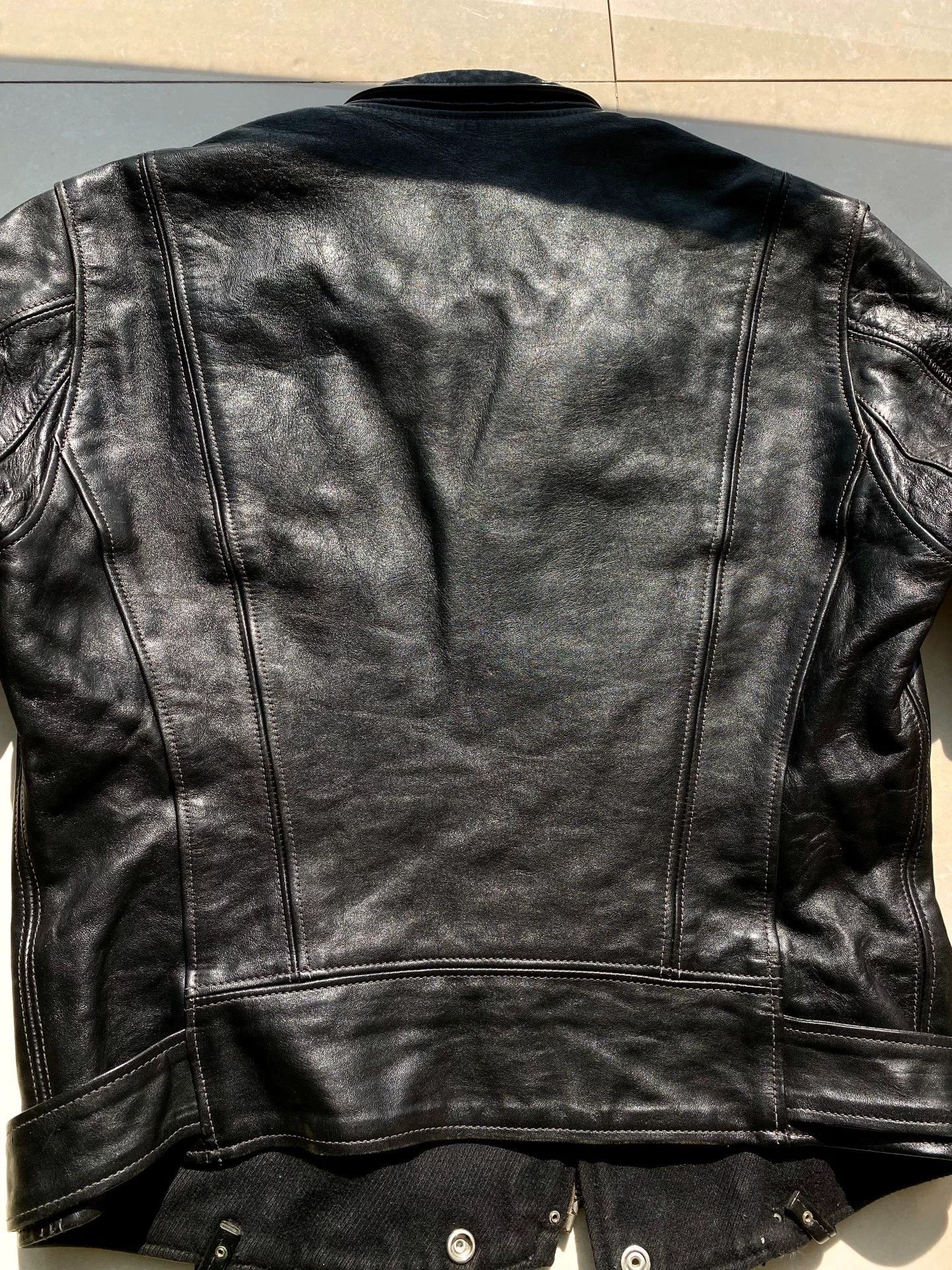 Freewheelers black leather biker jacket with detailed embellishments Size US M / EU 48-50 / 2 - 9 Thumbnail
