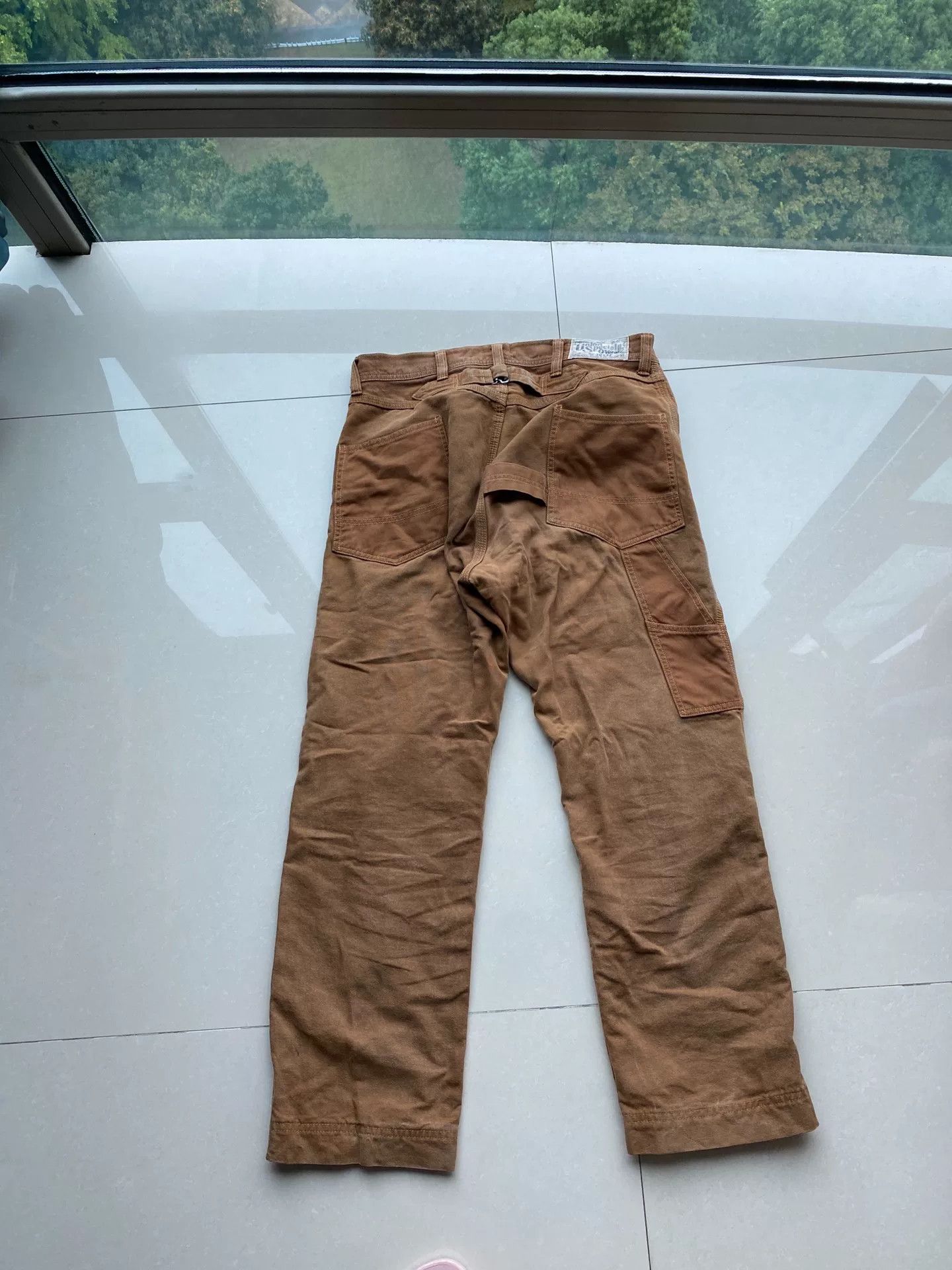 Freewheelers brown patched work pants derrickman Size US 30 / EU 46 - 2 Thumbnail