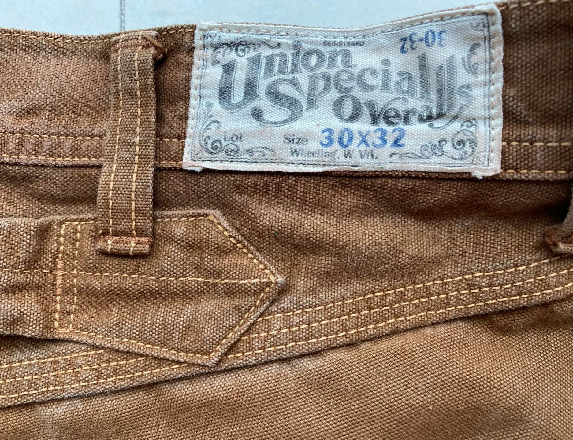 Freewheelers brown patched work pants derrickman Size US 30 / EU 46 - 4 Thumbnail