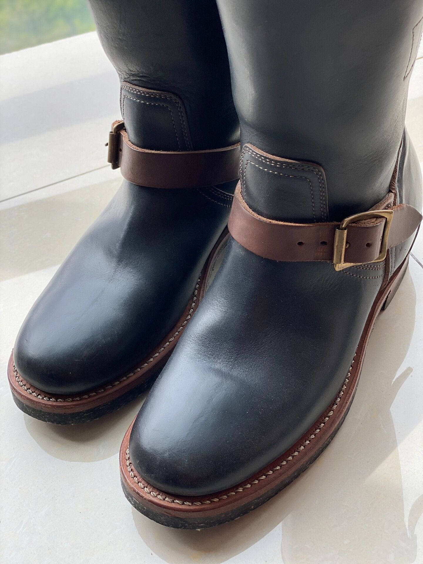 Clinch Boots clinch engineer leather boots with brass buckle Size US 7.5 / EU 40-41 - 4 Thumbnail