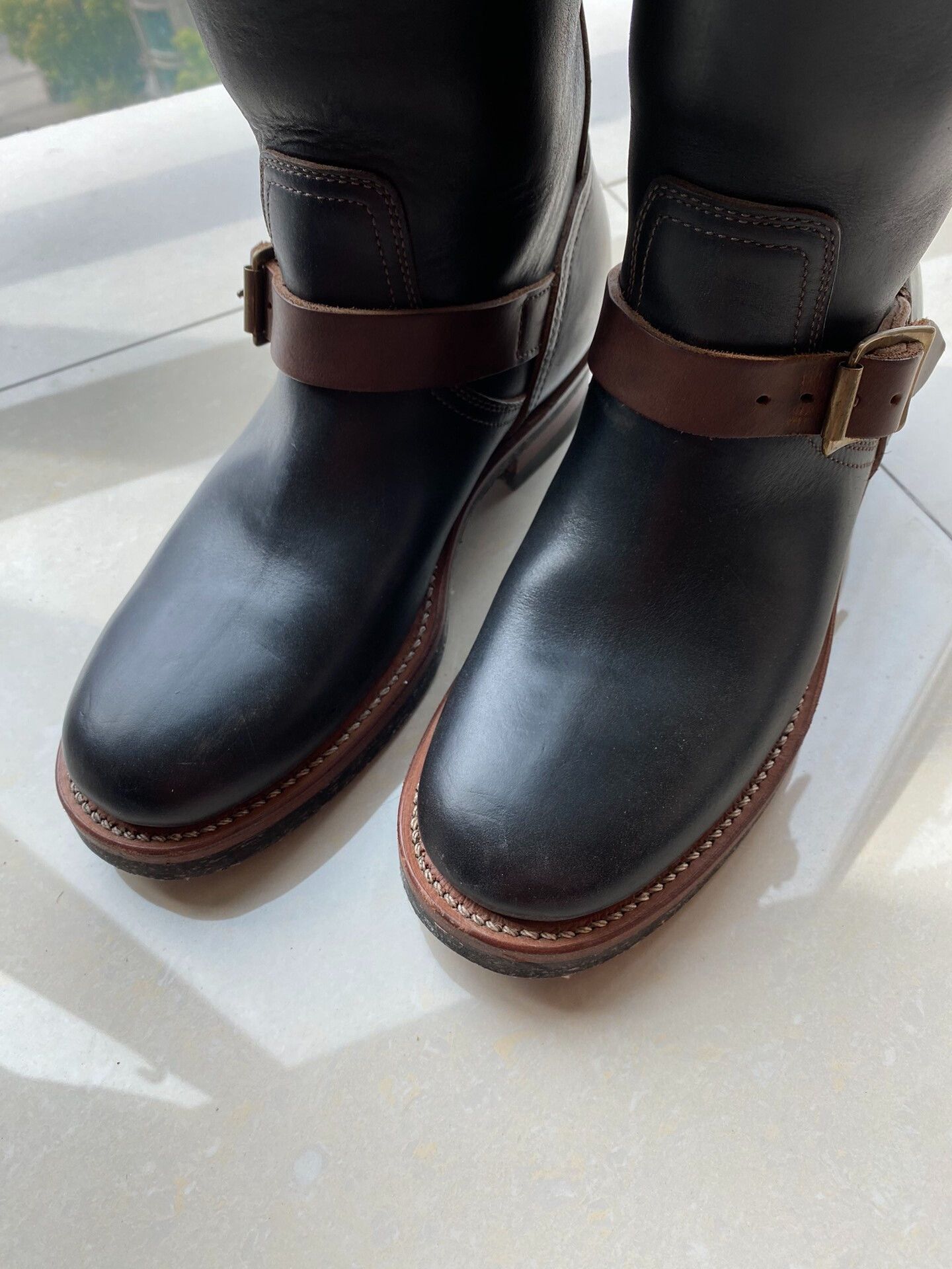 Clinch Boots clinch engineer leather boots with brass buckle Size US 7.5 / EU 40-41 - 5 Thumbnail