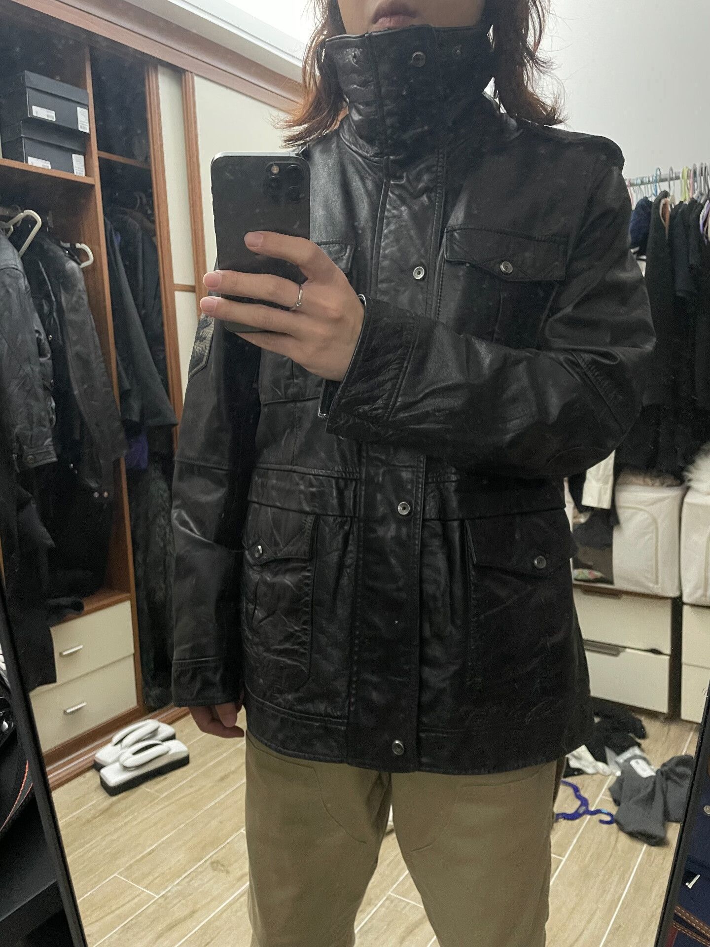 Diesel diesel leather jacket with multiple zippers Size US XXL / EU 58 / 5 - 7 Thumbnail