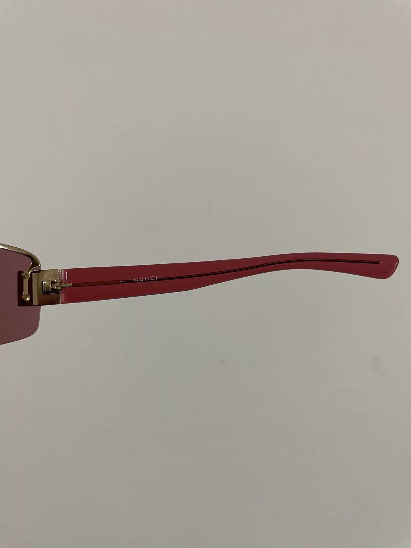 Gucci Gucci Y2K Inspired Sunglasses in Red Size ONE SIZE - 6 Thumbnail
