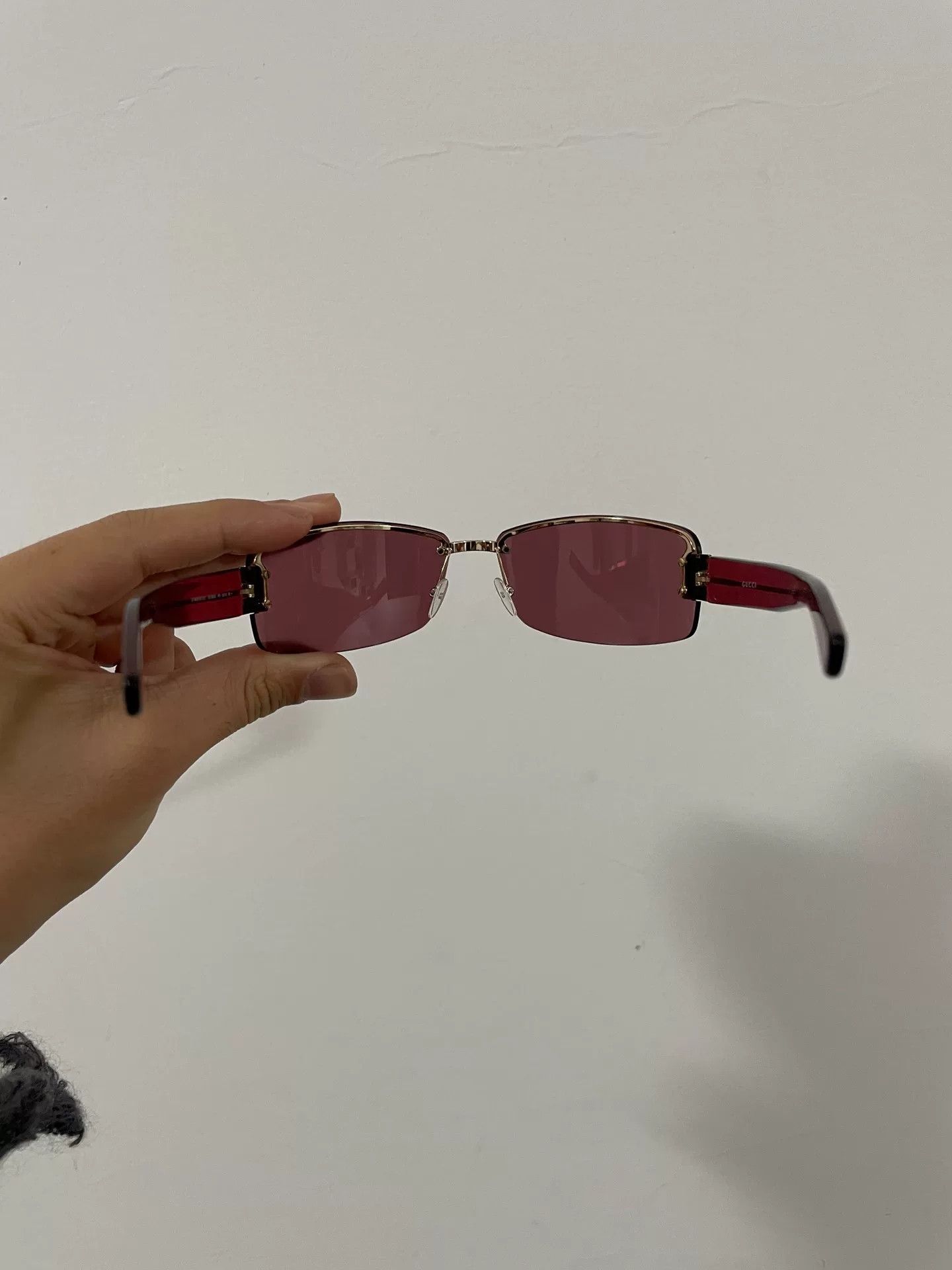 Gucci Gucci Y2K Inspired Sunglasses in Red Size ONE SIZE - 3 Thumbnail