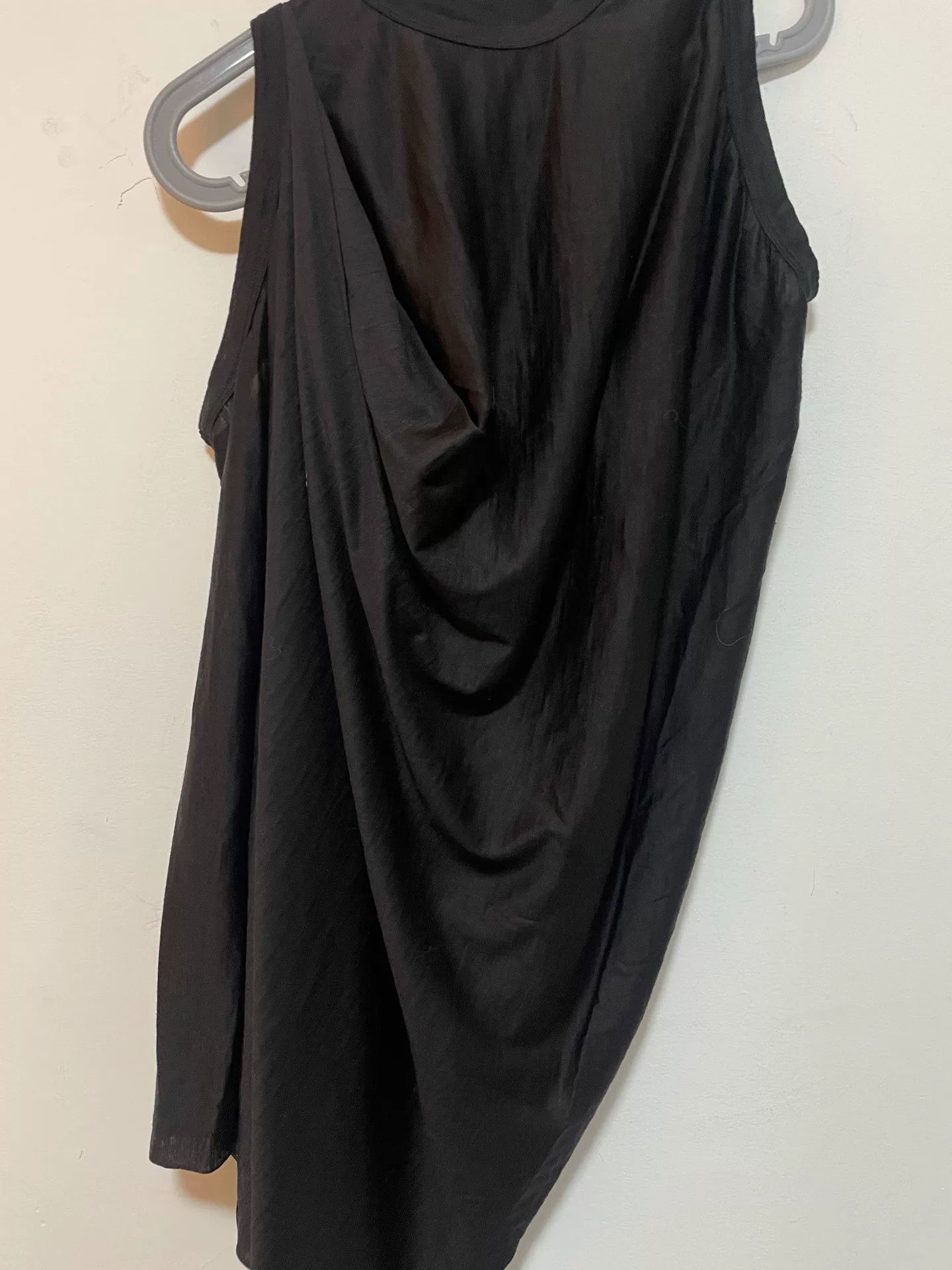 Rick Owens Lilies black draped wool sleeveless vest top Size M / US 6-8 / IT 42-44 - 2 Thumbnail