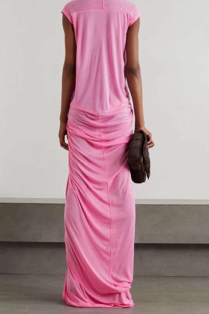 Rick Owens pink draped jersey maxi dress by rick owens Size M / US 6-8 / IT 42-44 - 8 Thumbnail