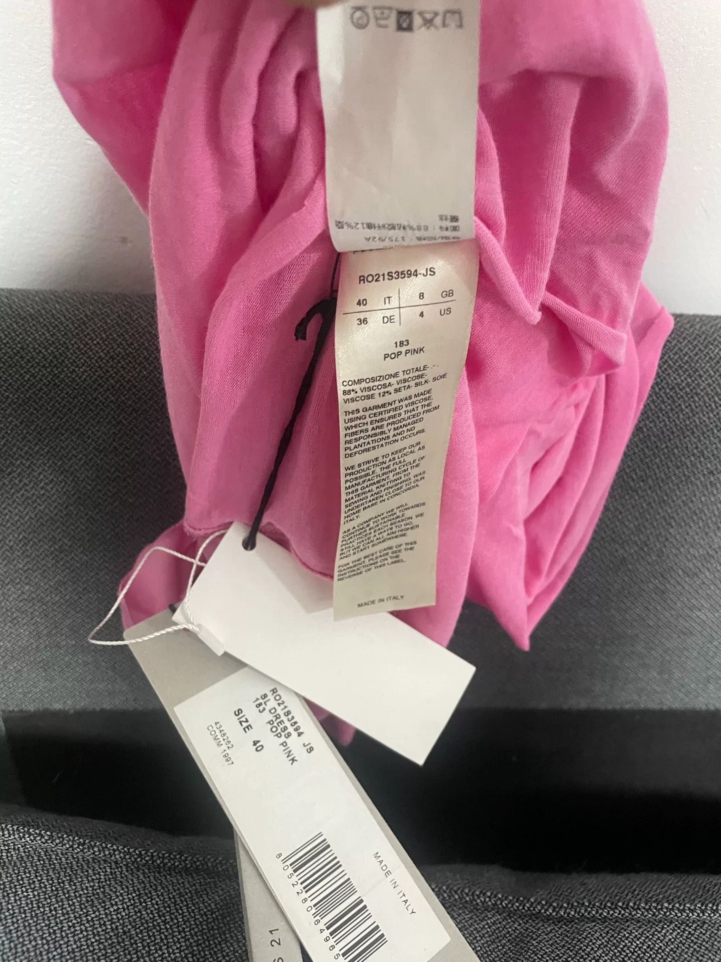 Rick Owens pink draped jersey maxi dress by rick owens Size M / US 6-8 / IT 42-44 - 6 Thumbnail