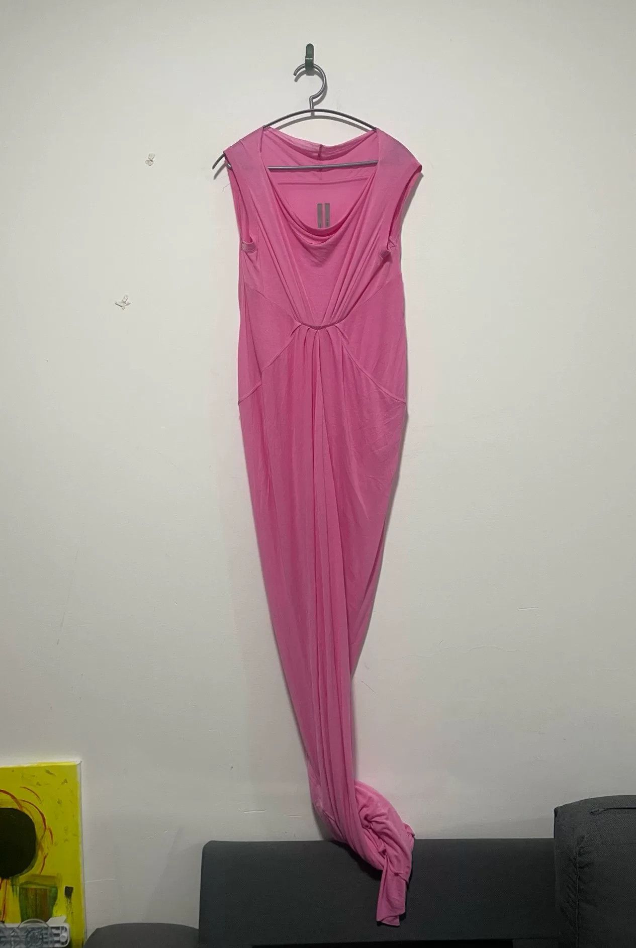 Rick Owens pink draped jersey maxi dress by rick owens Size M / US 6-8 / IT 42-44 - 2 Thumbnail