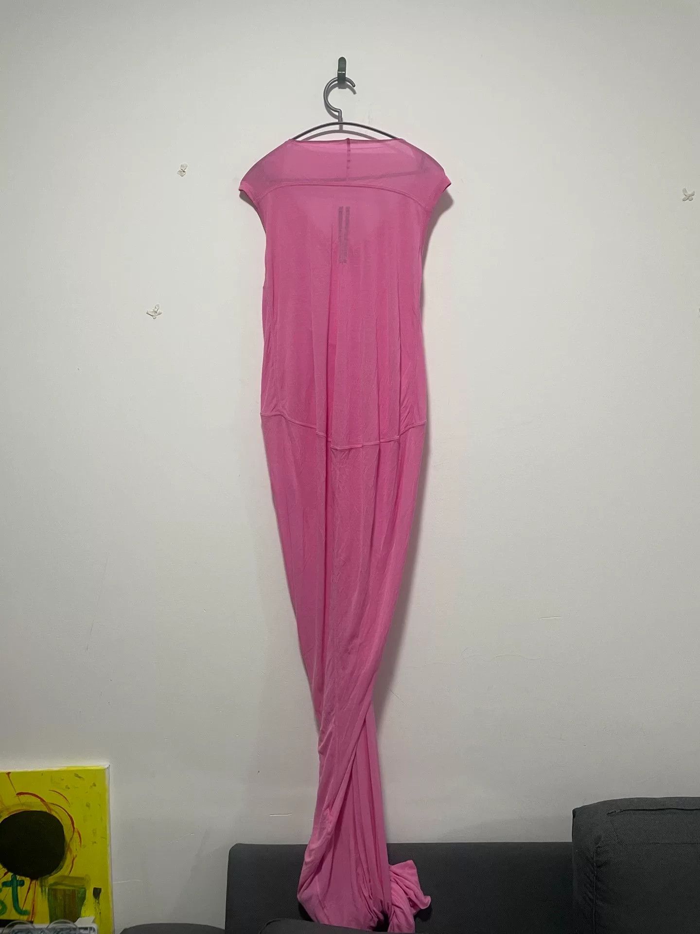 Rick Owens pink draped jersey maxi dress by rick owens Size M / US 6-8 / IT 42-44 - 3 Thumbnail
