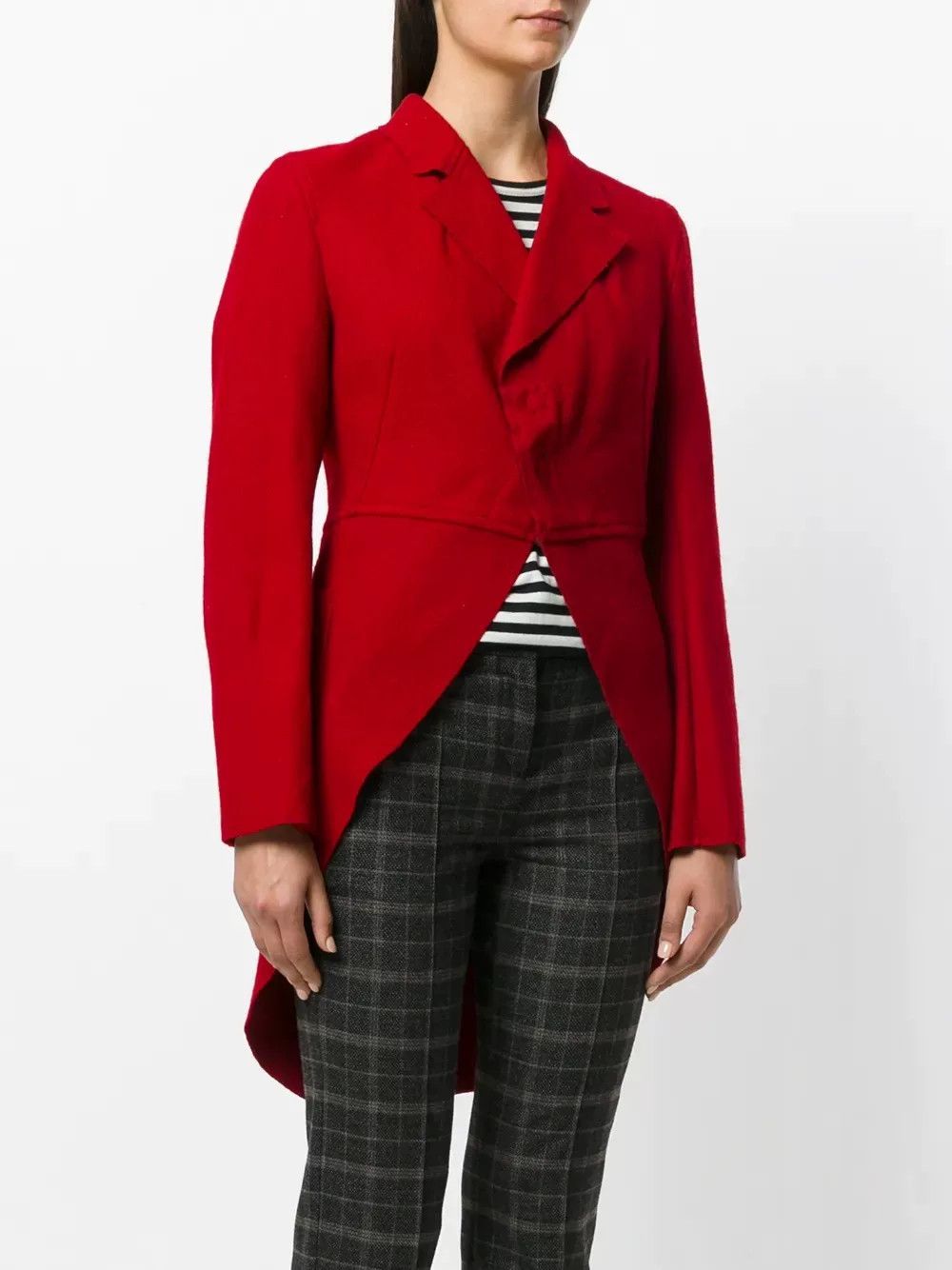 Comme des Garcons red irregular wool suit blazer coat Size M / US 6-8 / IT 42-44 - 8 Thumbnail