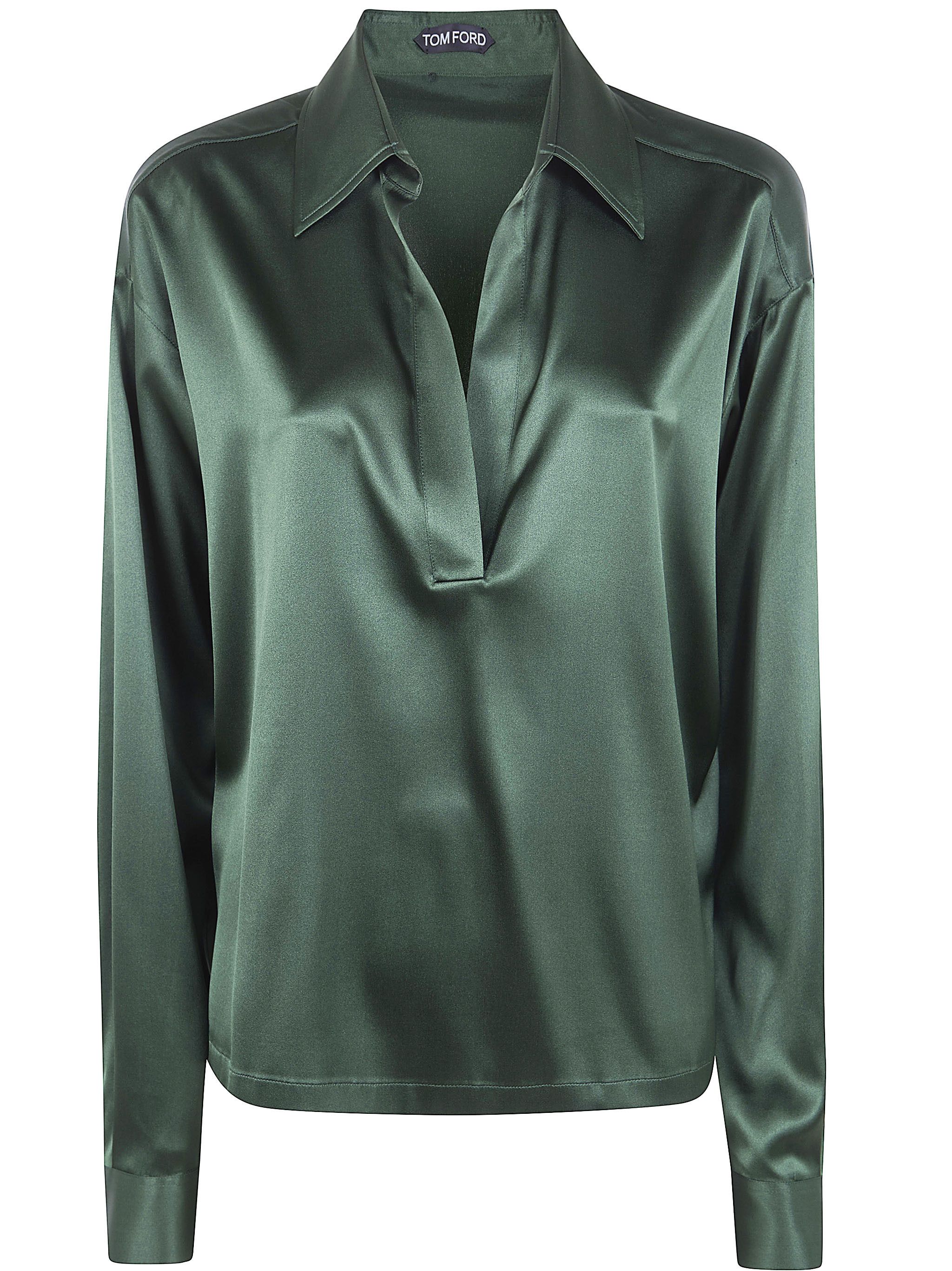 Tom Ford STRETCH SILK SATIN POLO Size M / US 6-8 / IT 42-44 - 6 Thumbnail
