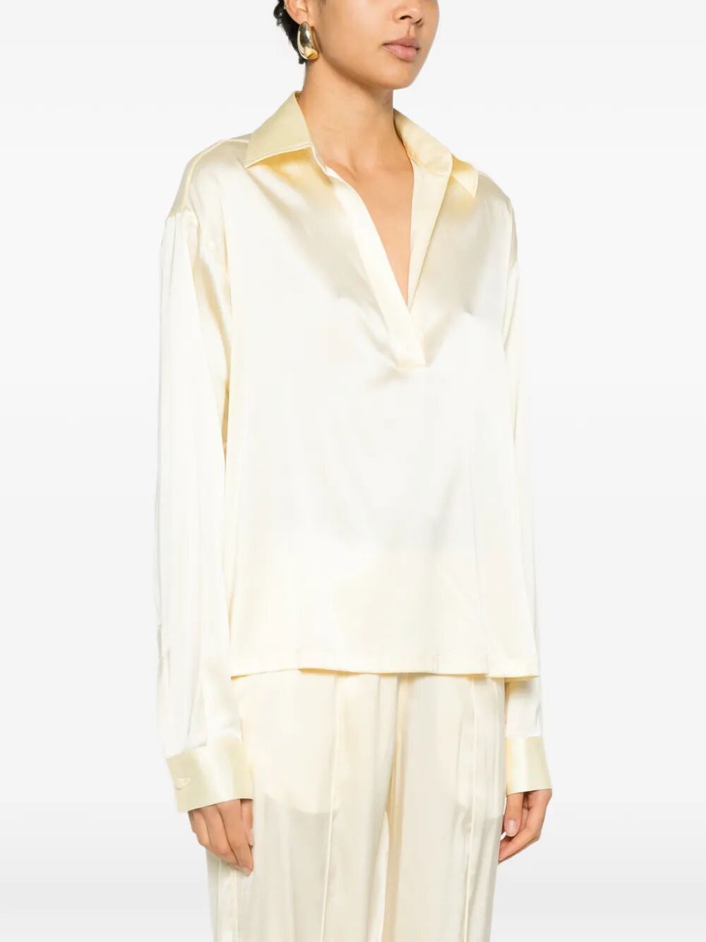 Tom Ford STRETCH SILK SATIN POLO Size M / US 6-8 / IT 42-44 - 4 Thumbnail
