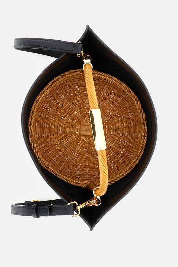 Sacai RAFFIA AND LEATHER BASKET BAG Size ONE SIZE - 3 Thumbnail