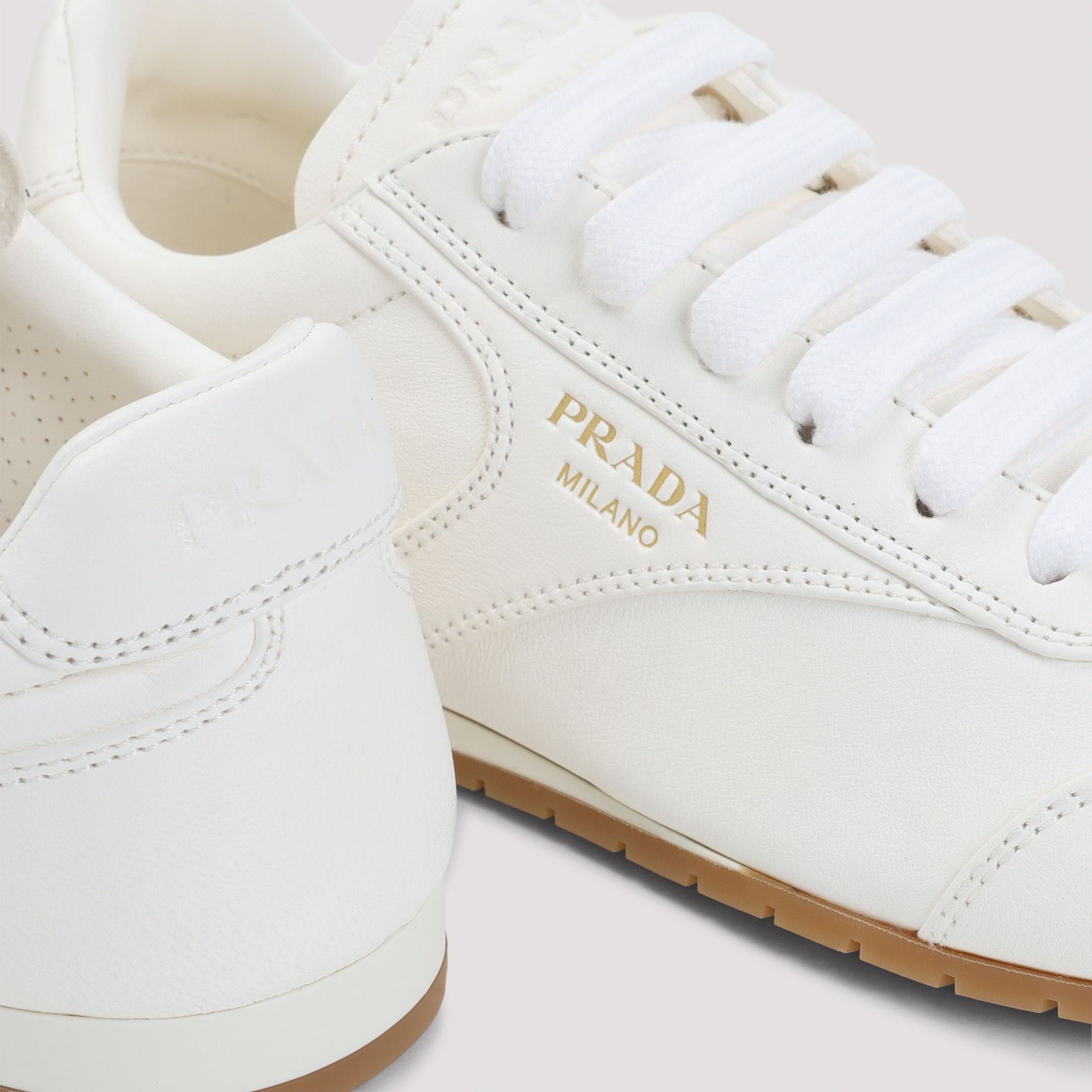 Prada Prada Lamb Leather Sneakers Size US 7 / IT 37 - 4 Thumbnail