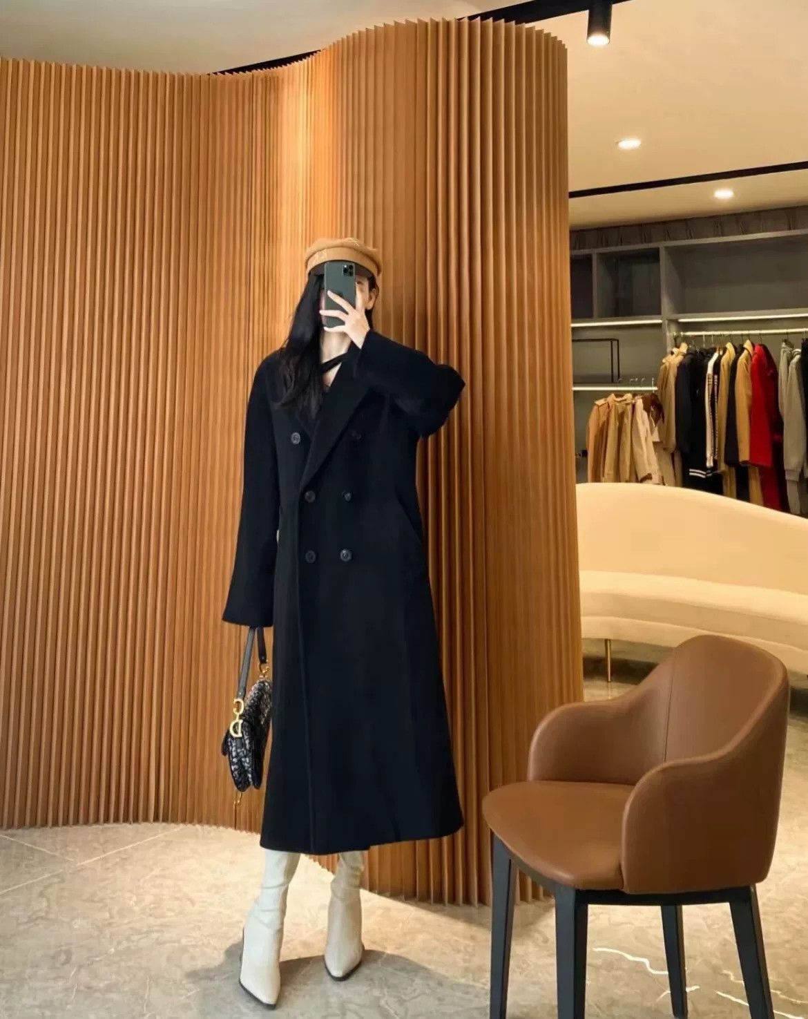 Max Mara Maxmara 101801 Black Cashmere Coat Size US XS / EU 42 / 0 - 8 Thumbnail