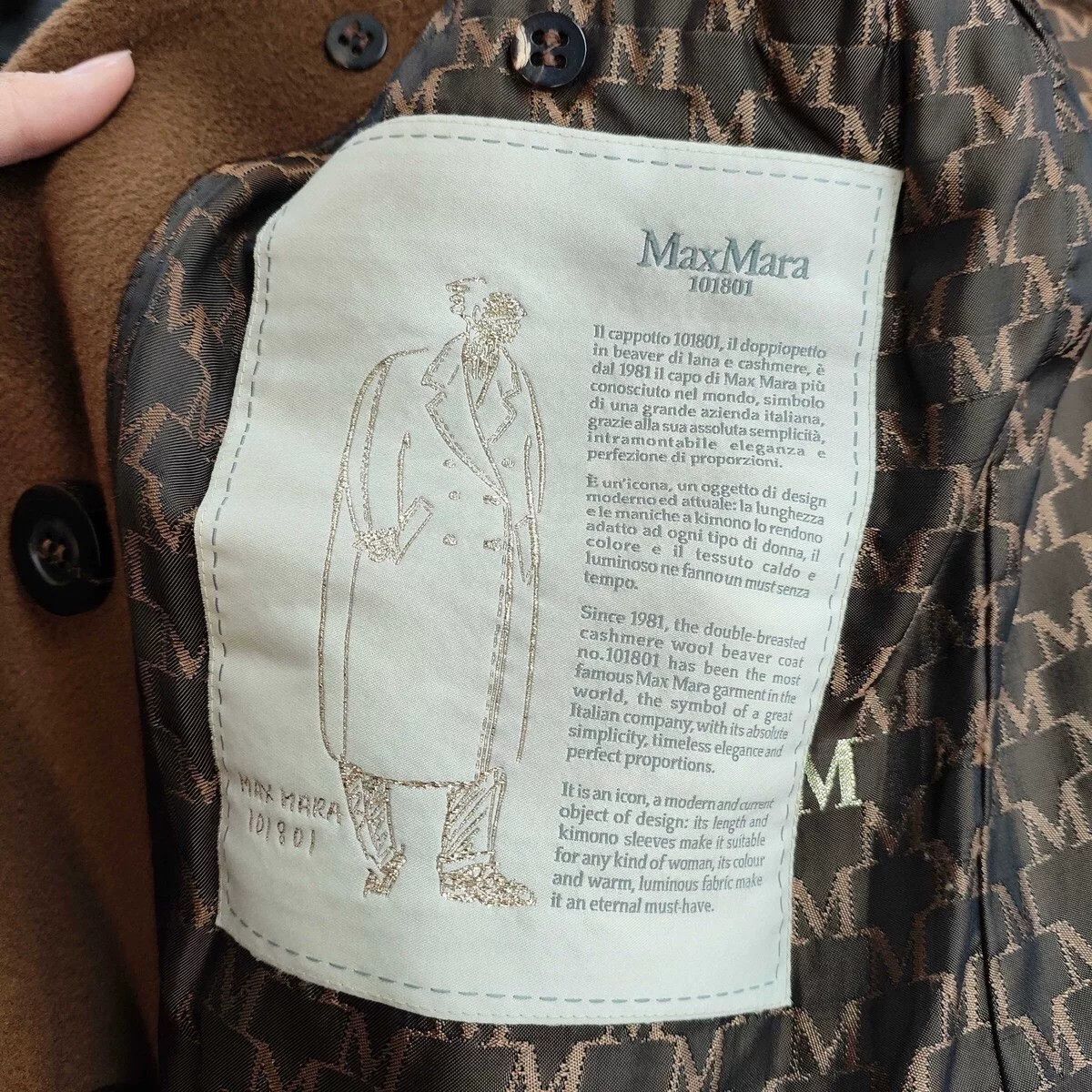 Max Mara MaxMara Brown Double-Breasted Coat Size US M / EU 48-50 / 2 - 8 Thumbnail