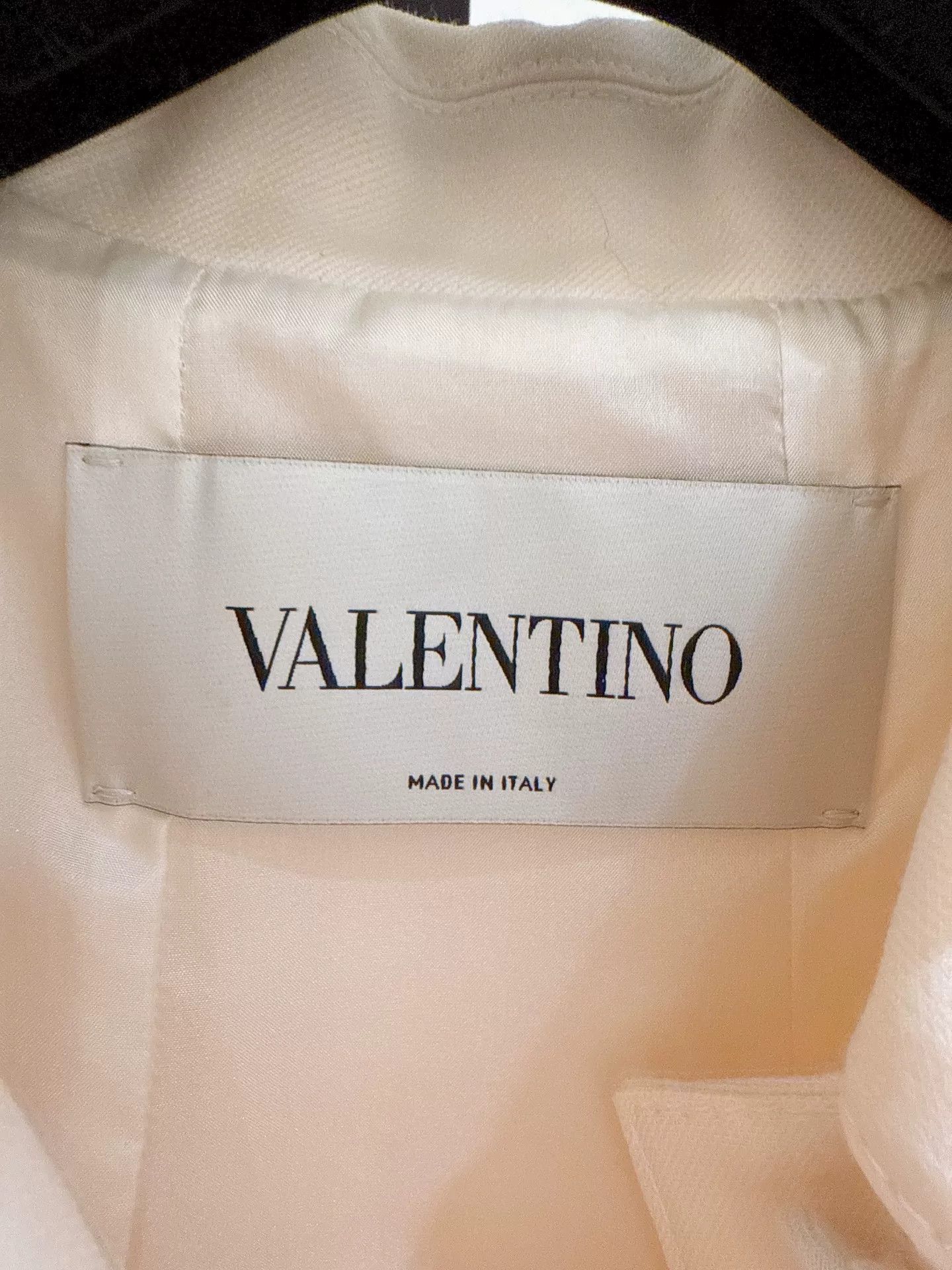 Valentino VALENTINO Ivory Wool Coat with Gems Size US L / EU 52-54 / 3 - 8 Thumbnail