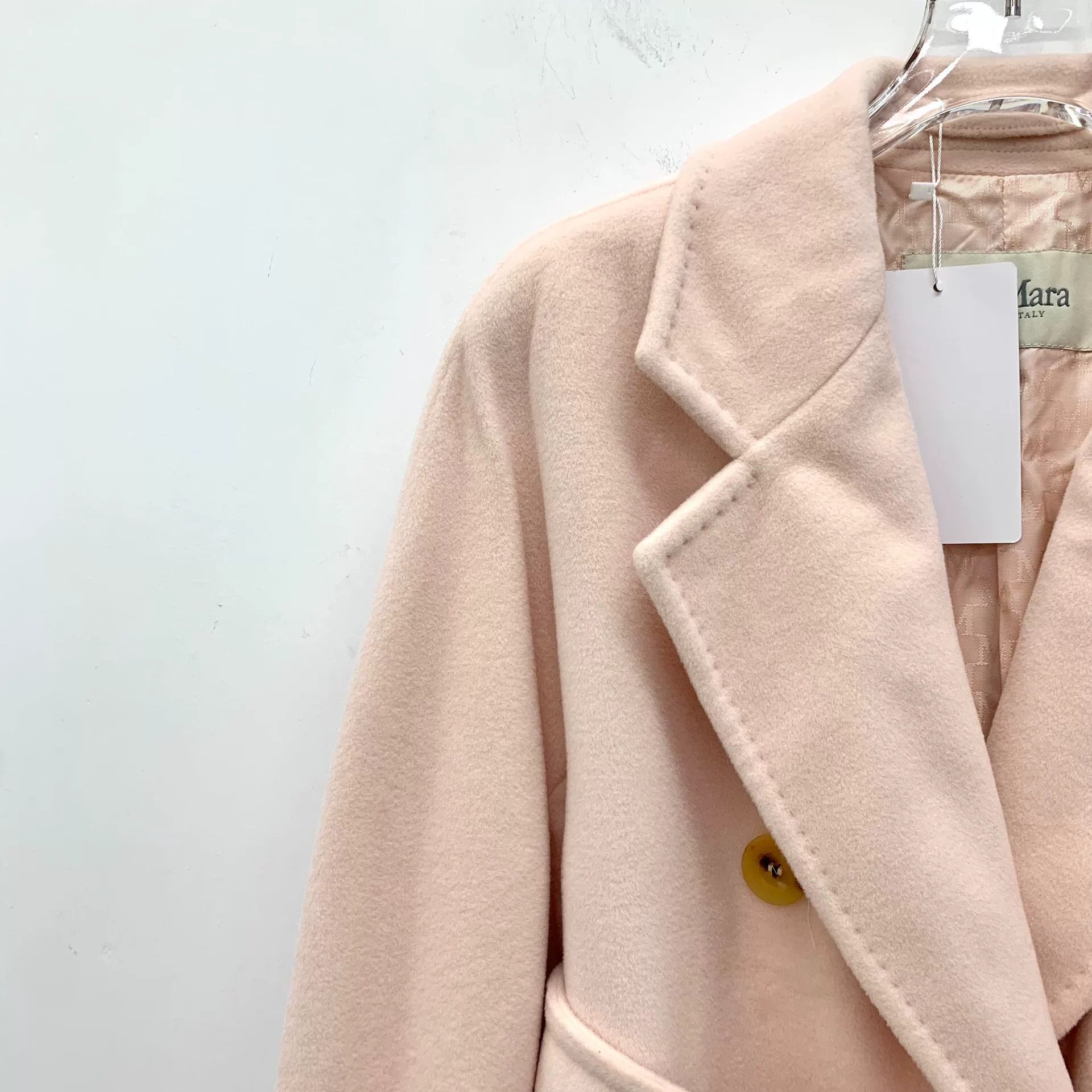 Max Mara maxmara pink wool double-breasted coat Size US XXS / EU 40 - 3 Thumbnail