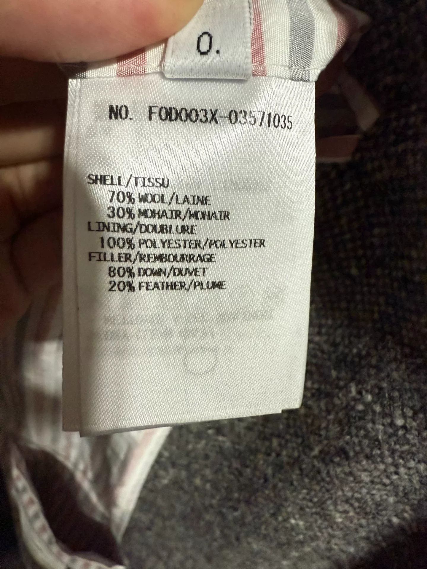 Thom Browne Thom Browne Wool Down Coat Size US XS / EU 42 / 0 - 8 Thumbnail