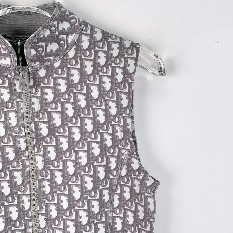 Dior Dior Gray Logo Sleeveless Dress Size US XS / EU 42 / 0 - 3 Thumbnail
