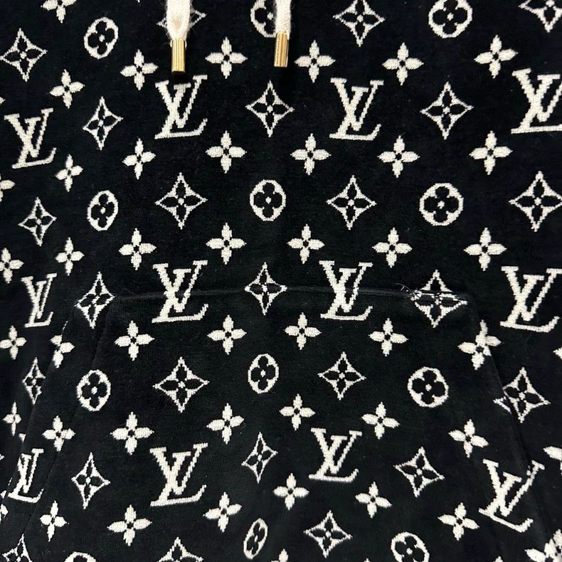 Louis Vuitton Logo Velvet Hoodie M