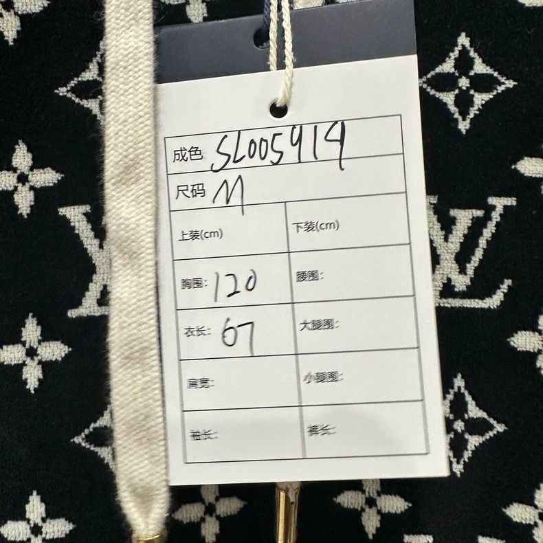 Louis Vuitton Logo Velvet Hoodie M