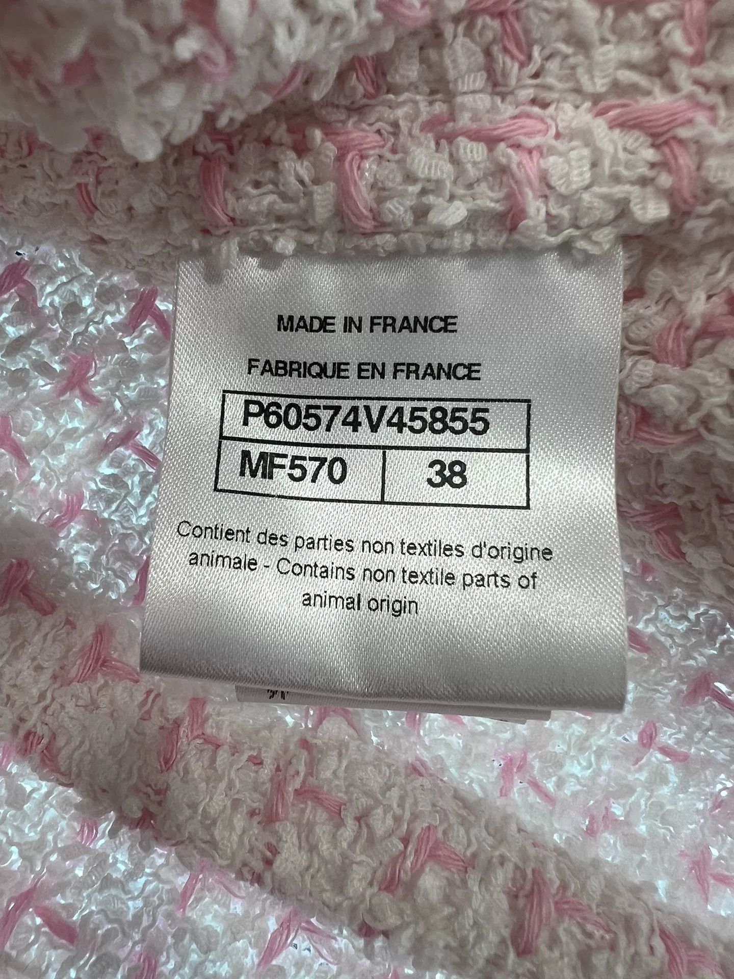 Chanel Chanel Pink Tweed Coat with Belt Size US S / EU 44-46 / 1 - 5 Thumbnail