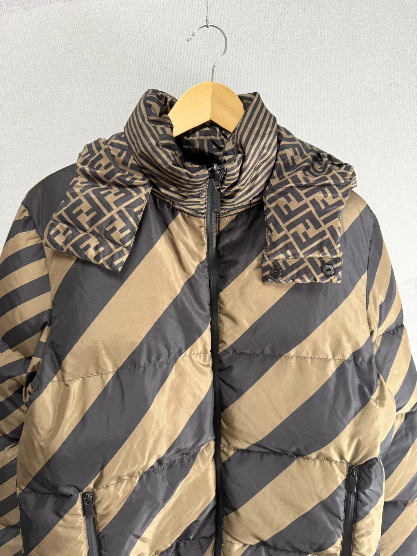 Fendi Fendi Brown Reversible Hooded Down Jacket Size US L / EU 52-54 / 3 - 5 Thumbnail
