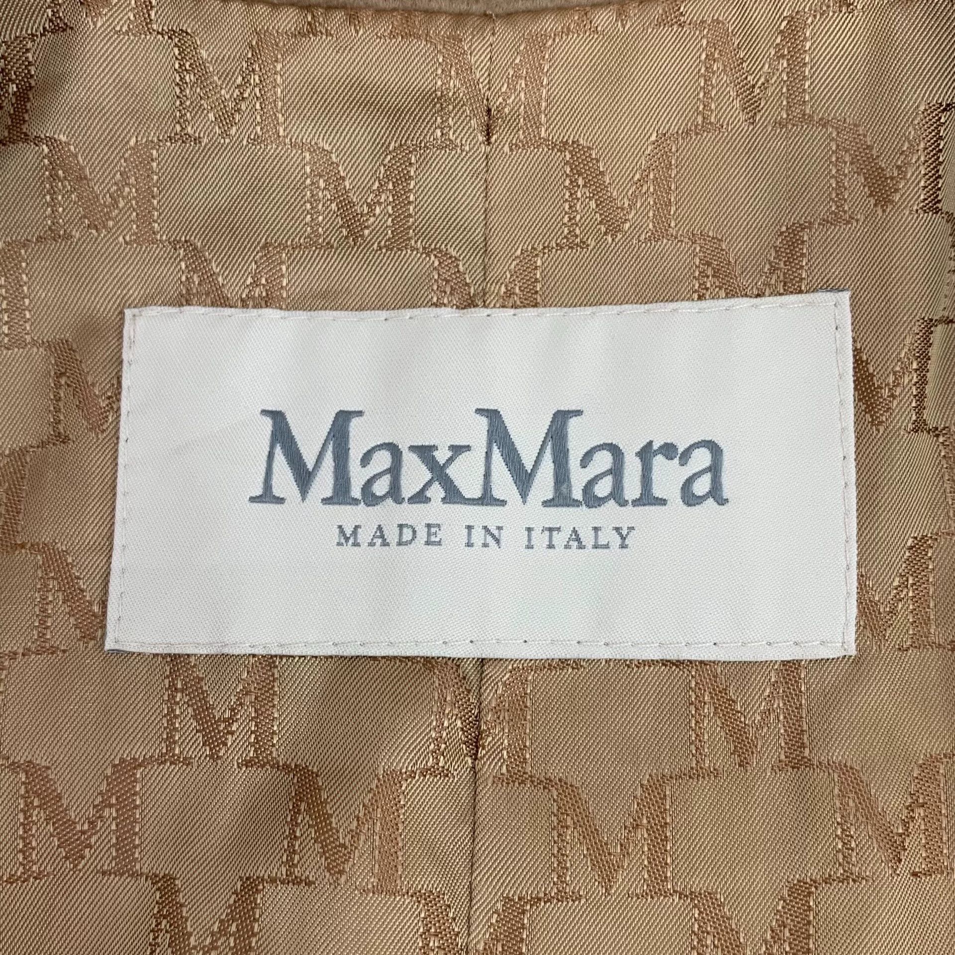 Max Mara brown wool double-breasted coat with belt Size US XXS / EU 40 - 6 Thumbnail