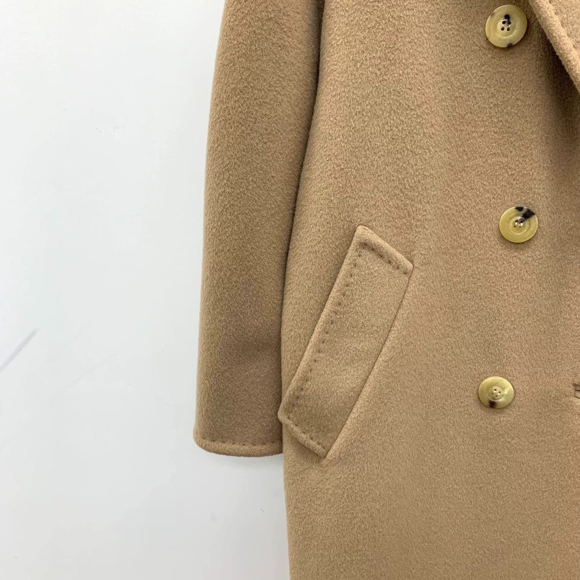 Max Mara brown wool double-breasted coat with belt Size US XXS / EU 40 - 4 Thumbnail