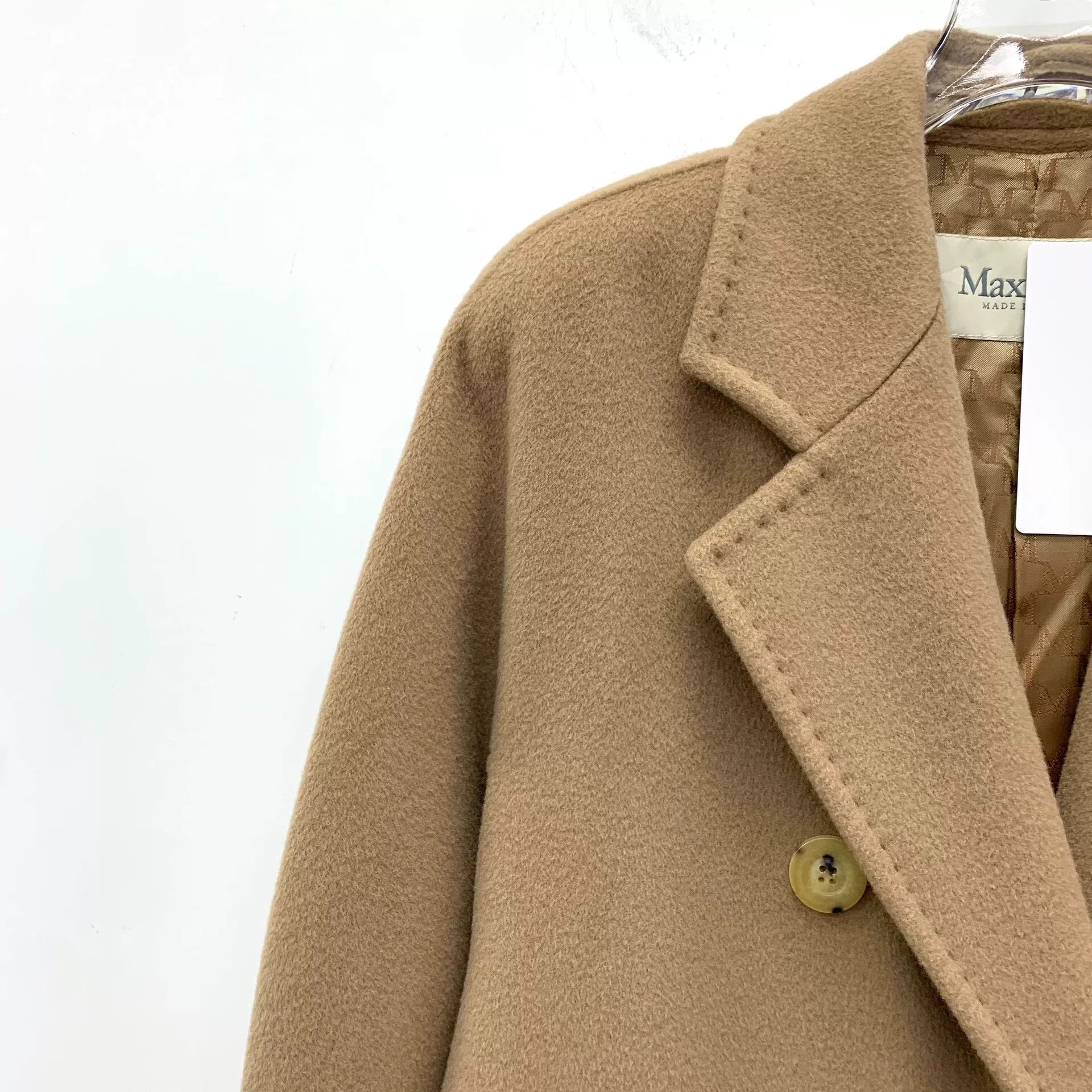 Max Mara brown wool double-breasted coat with belt Size US XXS / EU 40 - 3 Thumbnail