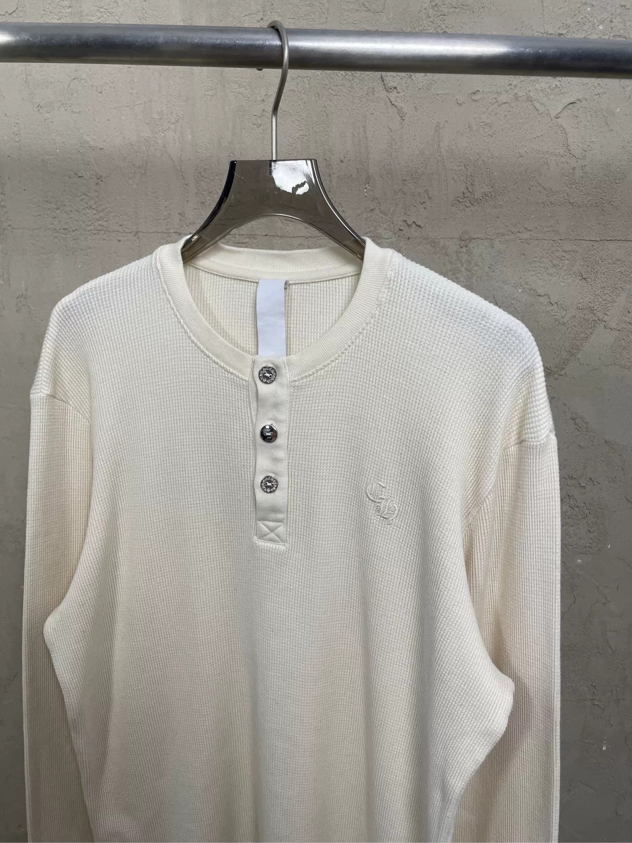 Chrome Hearts Chrome Hearts Waffle Henley Long Sleeve Tee Size US M / EU 48-50 / 2 - 3 Thumbnail