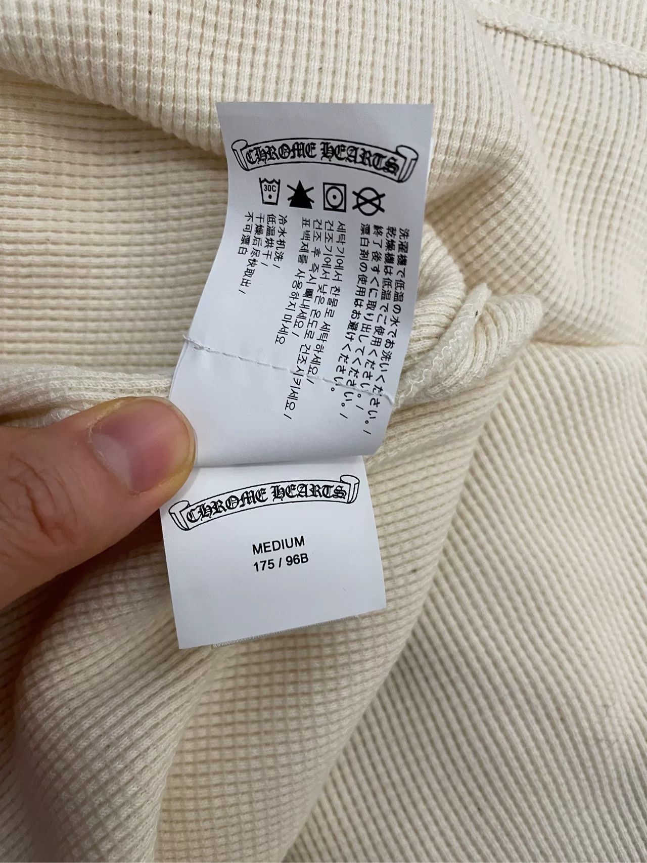Chrome Hearts Chrome Hearts Waffle Henley Long Sleeve Tee Size US M / EU 48-50 / 2 - 7 Thumbnail