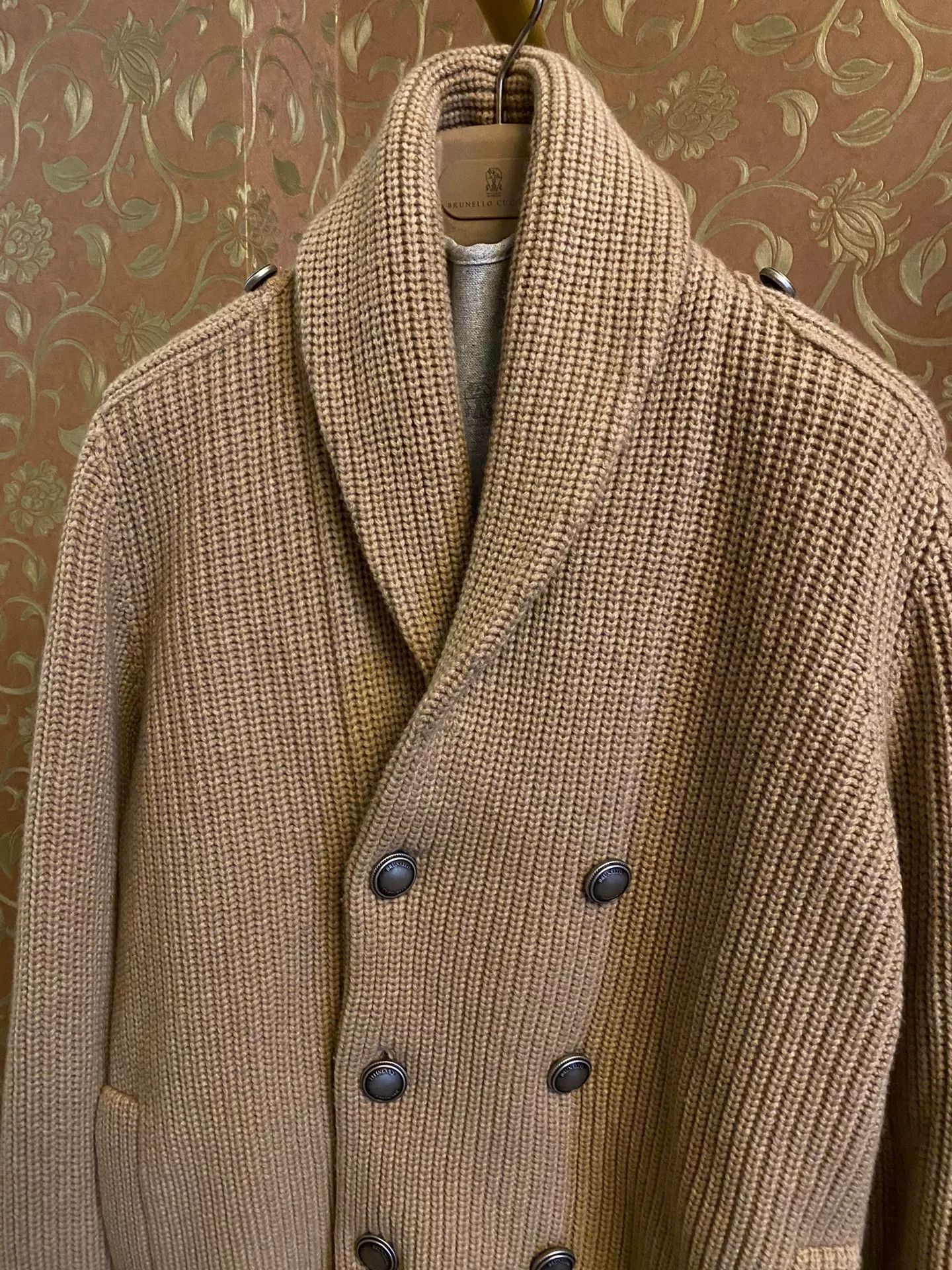 Brunello Cucinelli Brunello Cucinelli Knit Wool-Cashmere Coat Size US XL / EU 56 / 4 - 2 Thumbnail