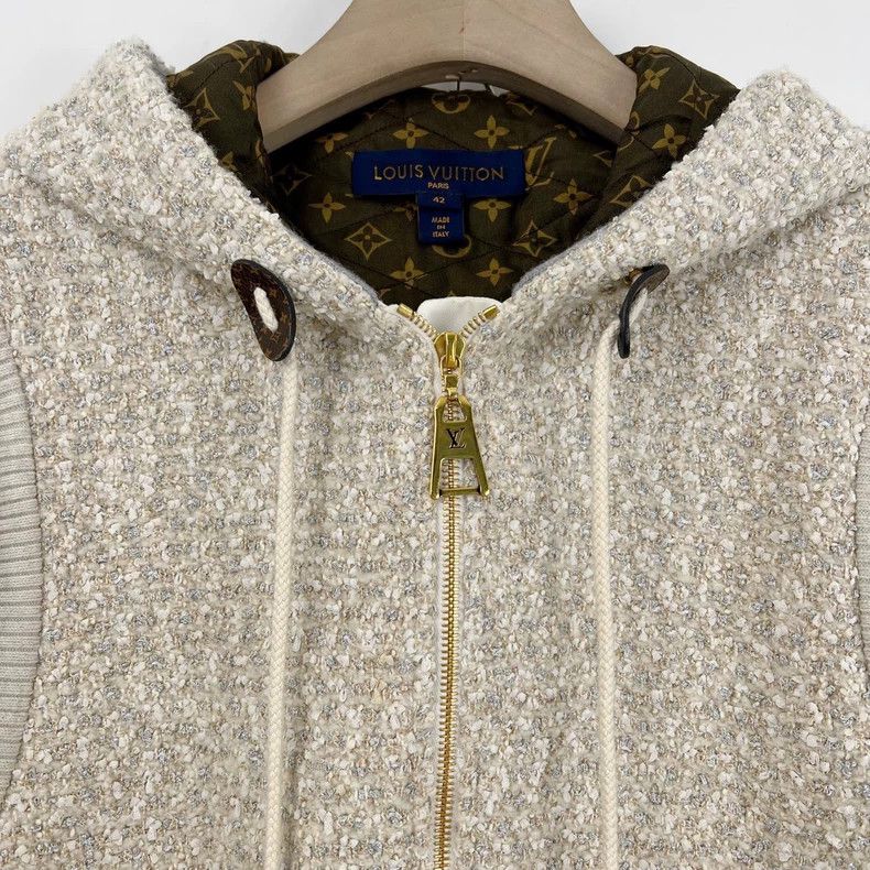 Louis Vuitton Louis Vuitton Tweed Hooded Jacket Size US M / EU 48-50 / 2 - 3 Thumbnail
