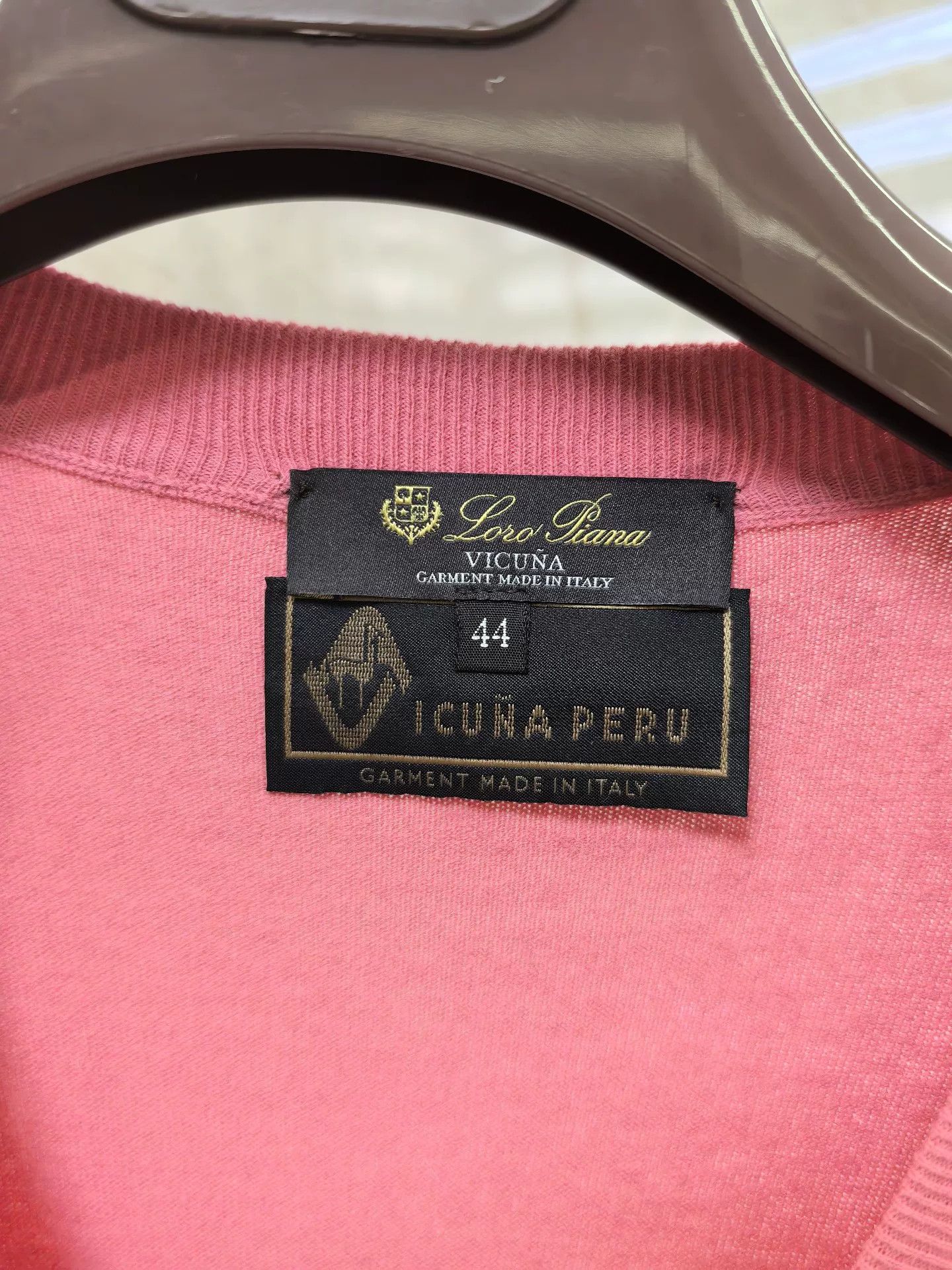 Loro Piana Loro Piana Vicuna Pink Knit Sweater Size US XL / EU 56 / 4 - 2 Thumbnail