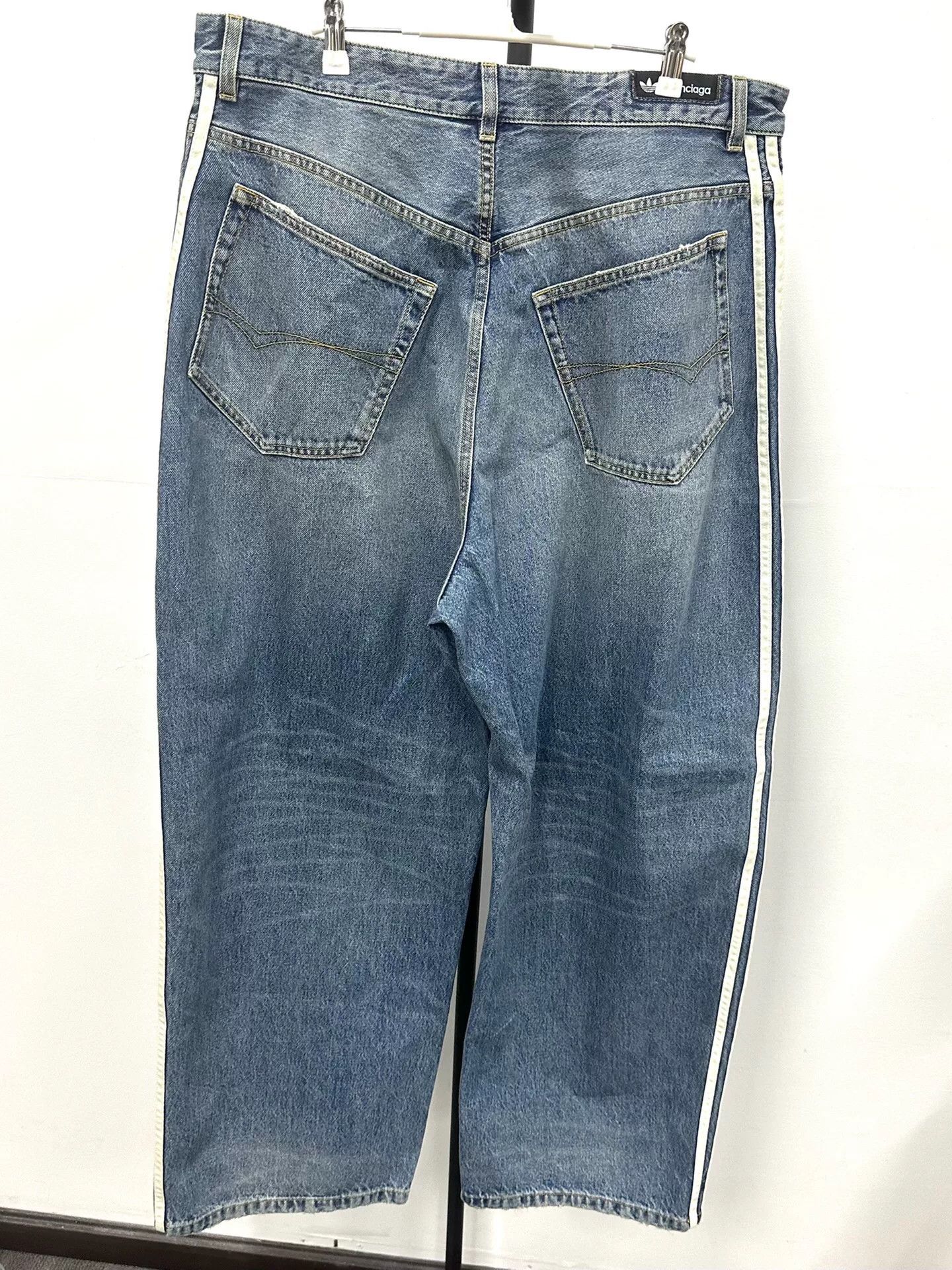 Balenciaga Balenciaga x adidas Striped Jeans Size US 38 / EU 54 - 2 Thumbnail