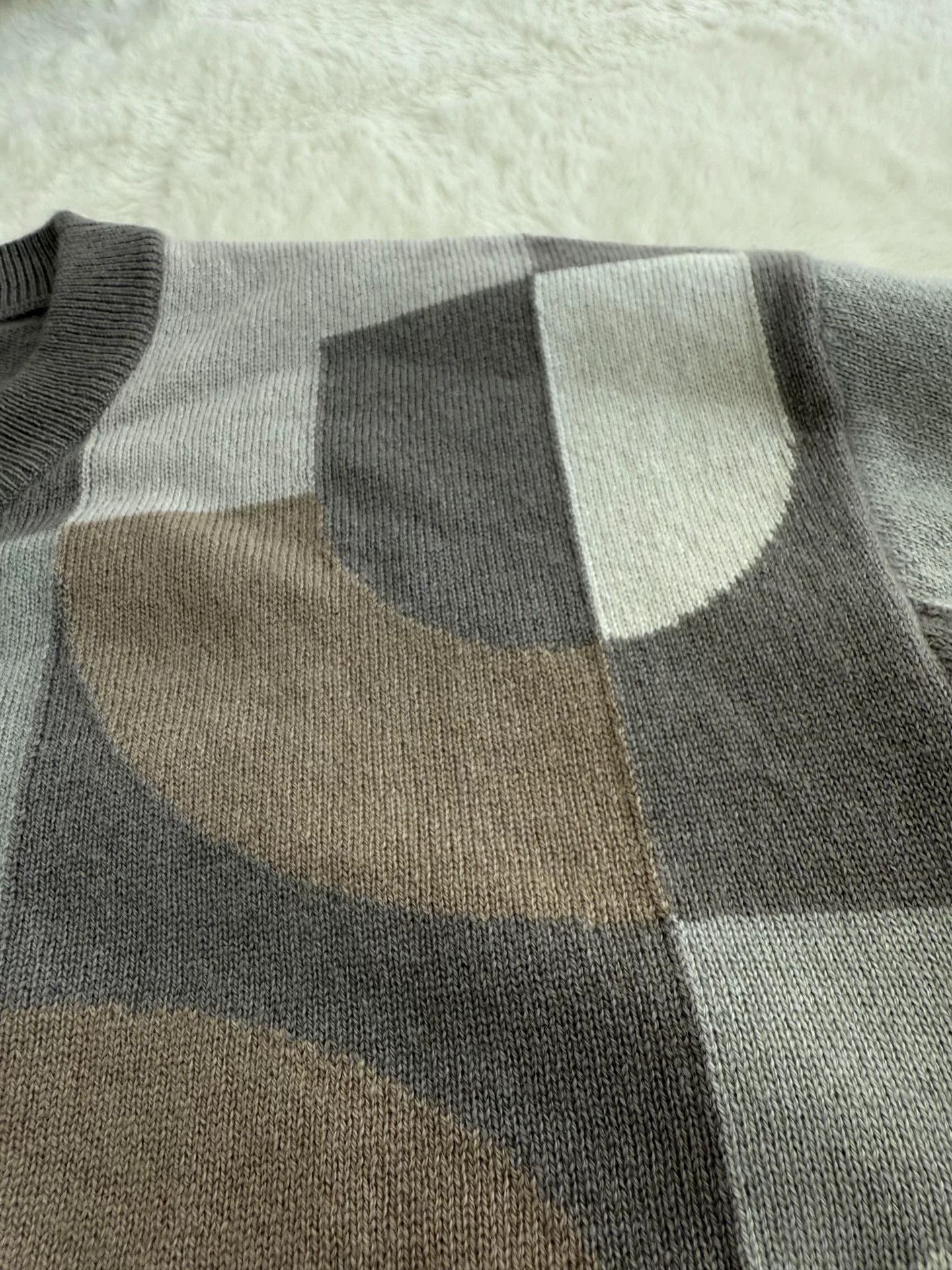 Hermes Hermes Men's Cashmere Sweater Irregular Pattern Size US M / EU 48-50 / 2 - 4 Thumbnail