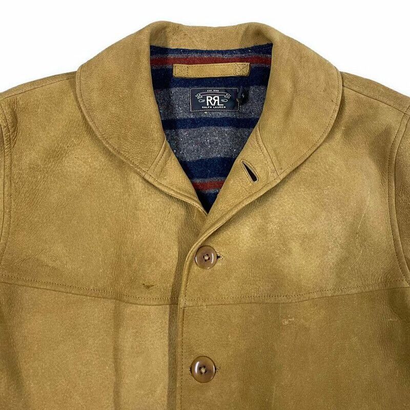 RRL Ralph Lauren RRL Vintage Deer Leather Jacket L Size US L / EU 52-54 / 3 - 4 Thumbnail
