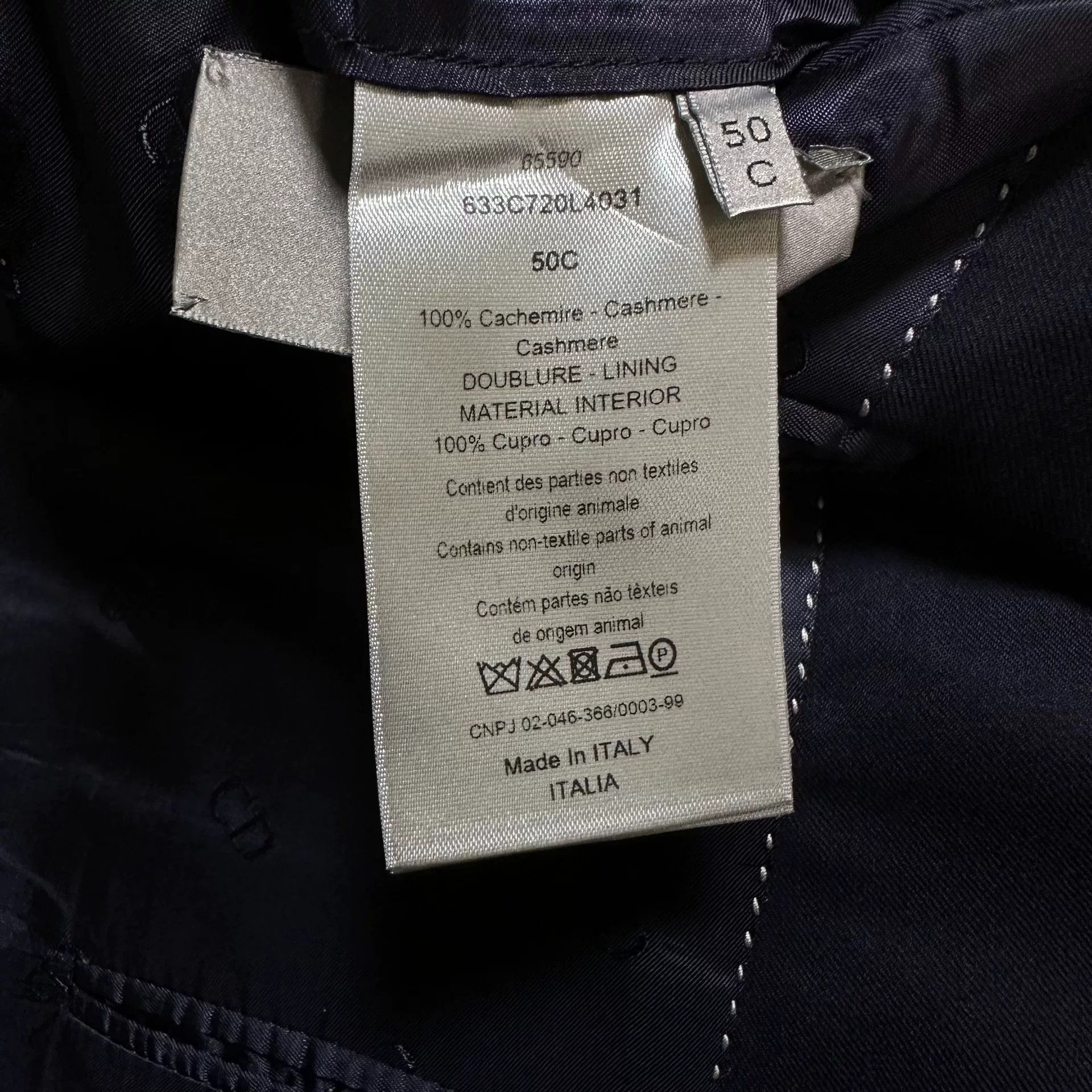 Dior Dior Navy Cashmere Suit Set Size US L / EU 52-54 / 3 - 6 Thumbnail