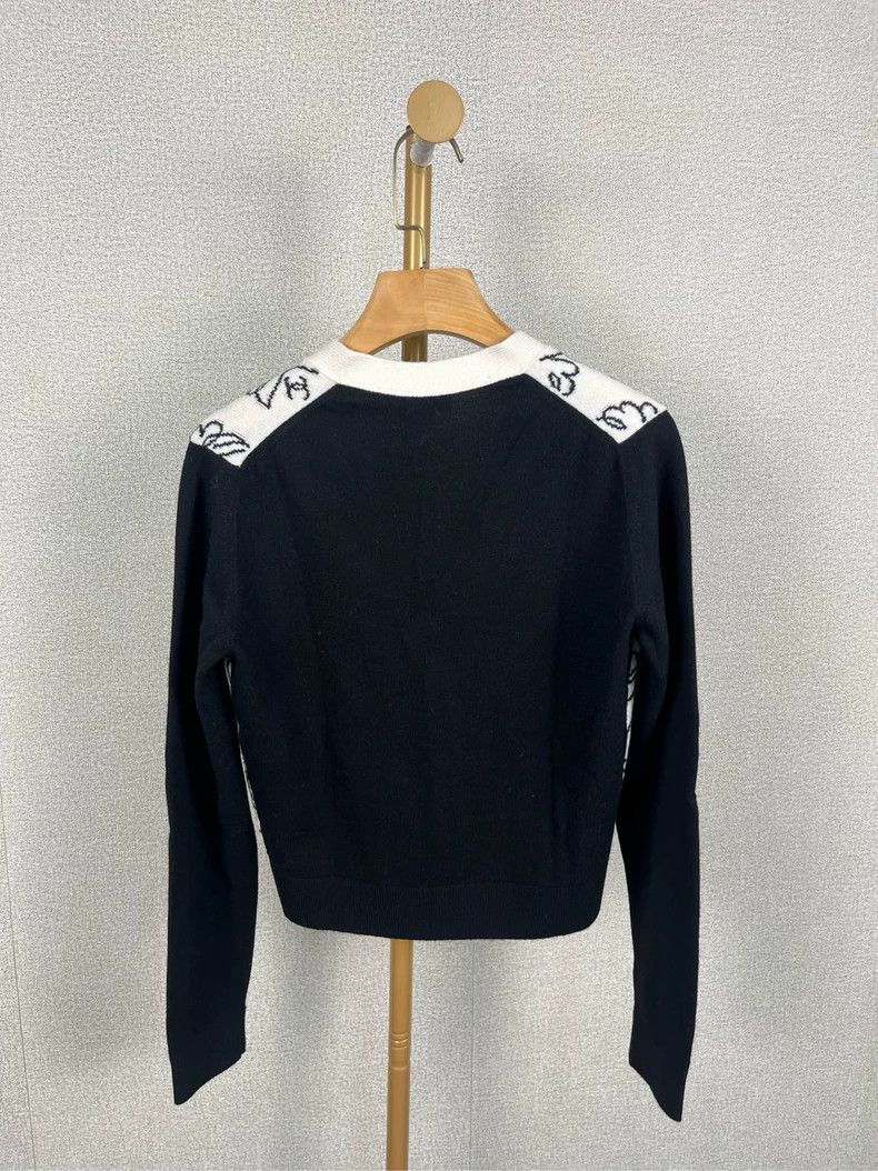 Chanel Chanel White Printed Knit Jacket Size US XS / EU 42 / 0 - 2 Thumbnail