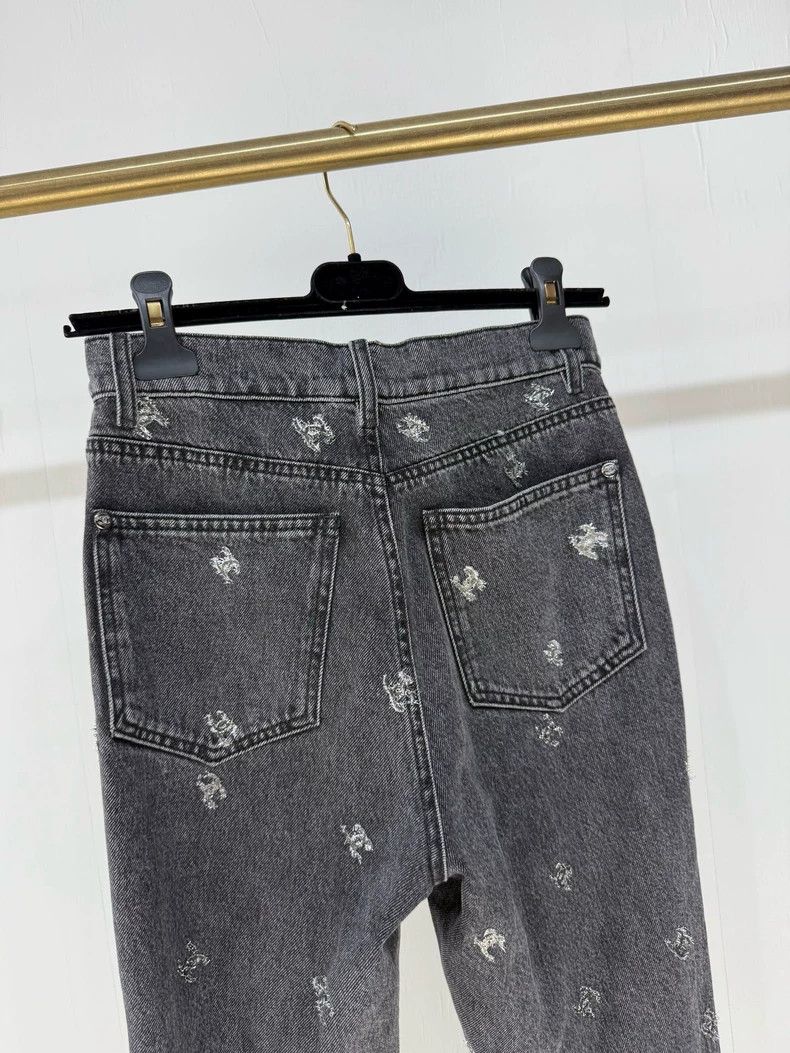 Chanel Chanel 21K Sequin CC Logo Jeans Size US 36 / EU 52 - 4 Thumbnail