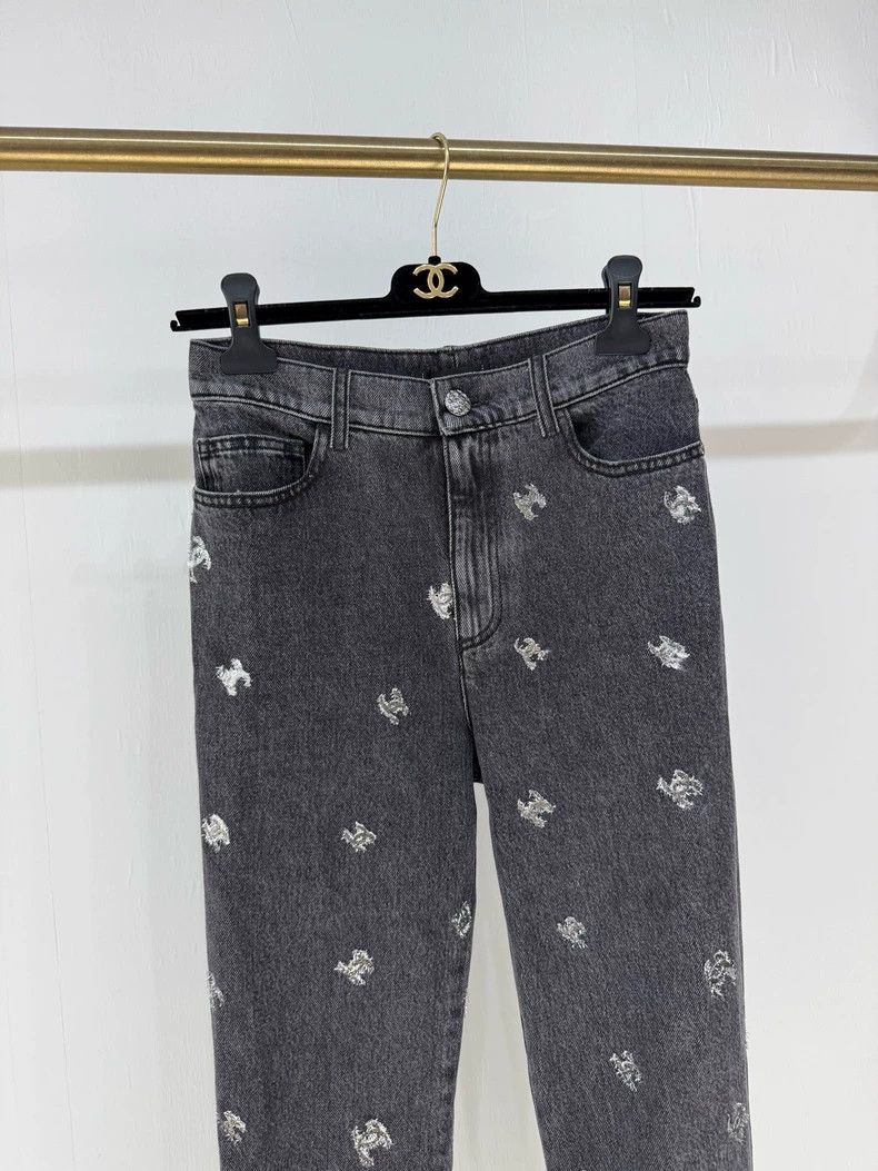 Chanel Chanel 21K Sequin CC Logo Jeans Size US 36 / EU 52 - 3 Thumbnail