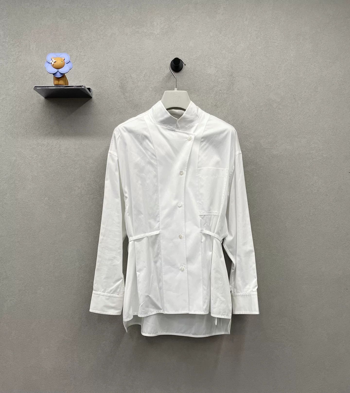 Hermes Hermes White Stand Collar Shirt Size US S / EU 44-46 / 1 - 2 Thumbnail