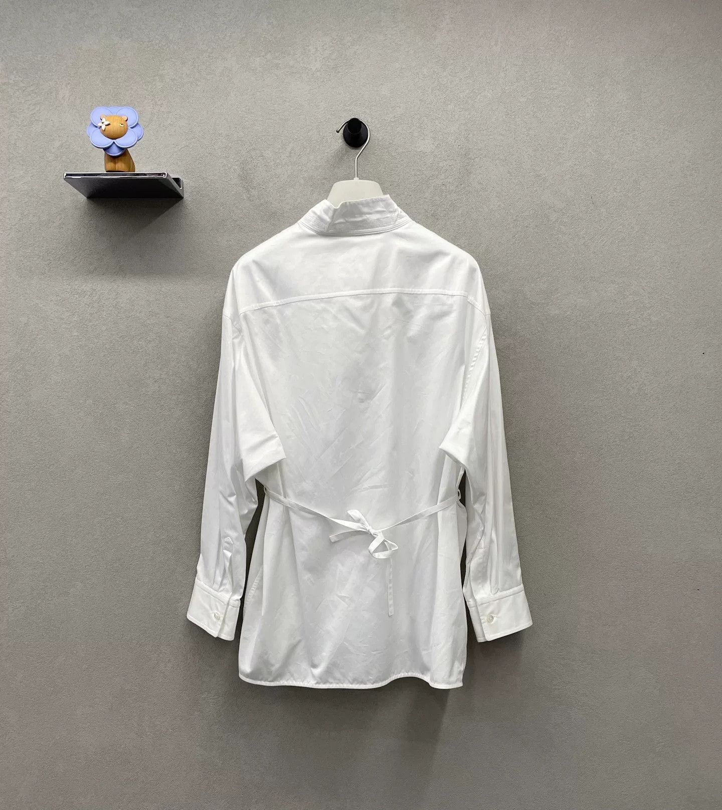 Hermes Hermes White Stand Collar Shirt Size US S / EU 44-46 / 1 - 3 Thumbnail