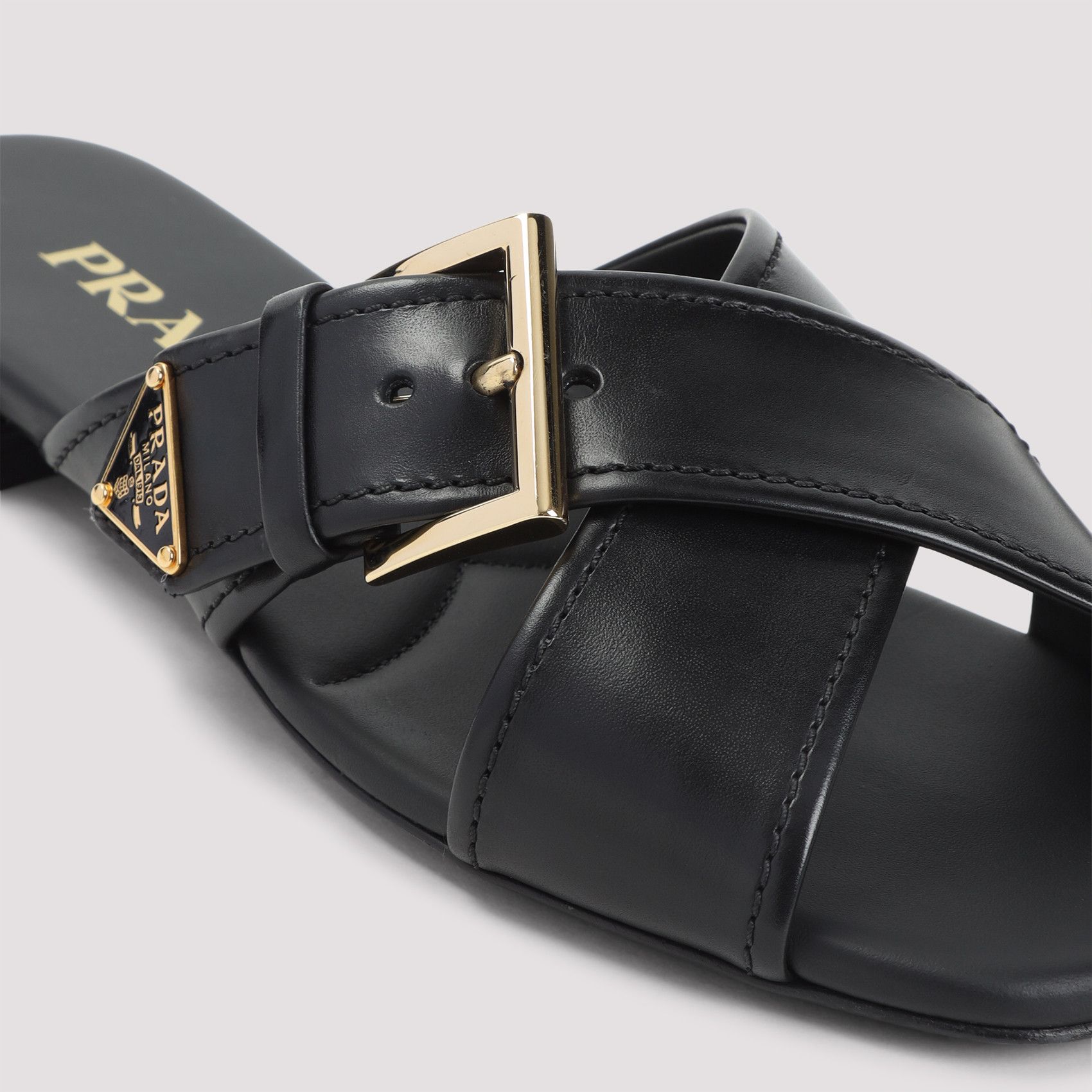 Prada Prada Calf Leather Sandals Size US 7 / IT 37 - 4 Thumbnail